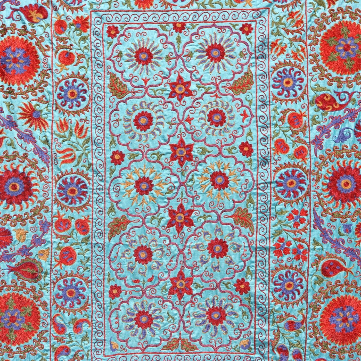Silk Suzani Clasic Uzbek embroidery,Suzani Fabric Suzani Wall Hanging, Bedspread, Bed cover, Wall hanging, Wall Decor fabric, Tablecloth