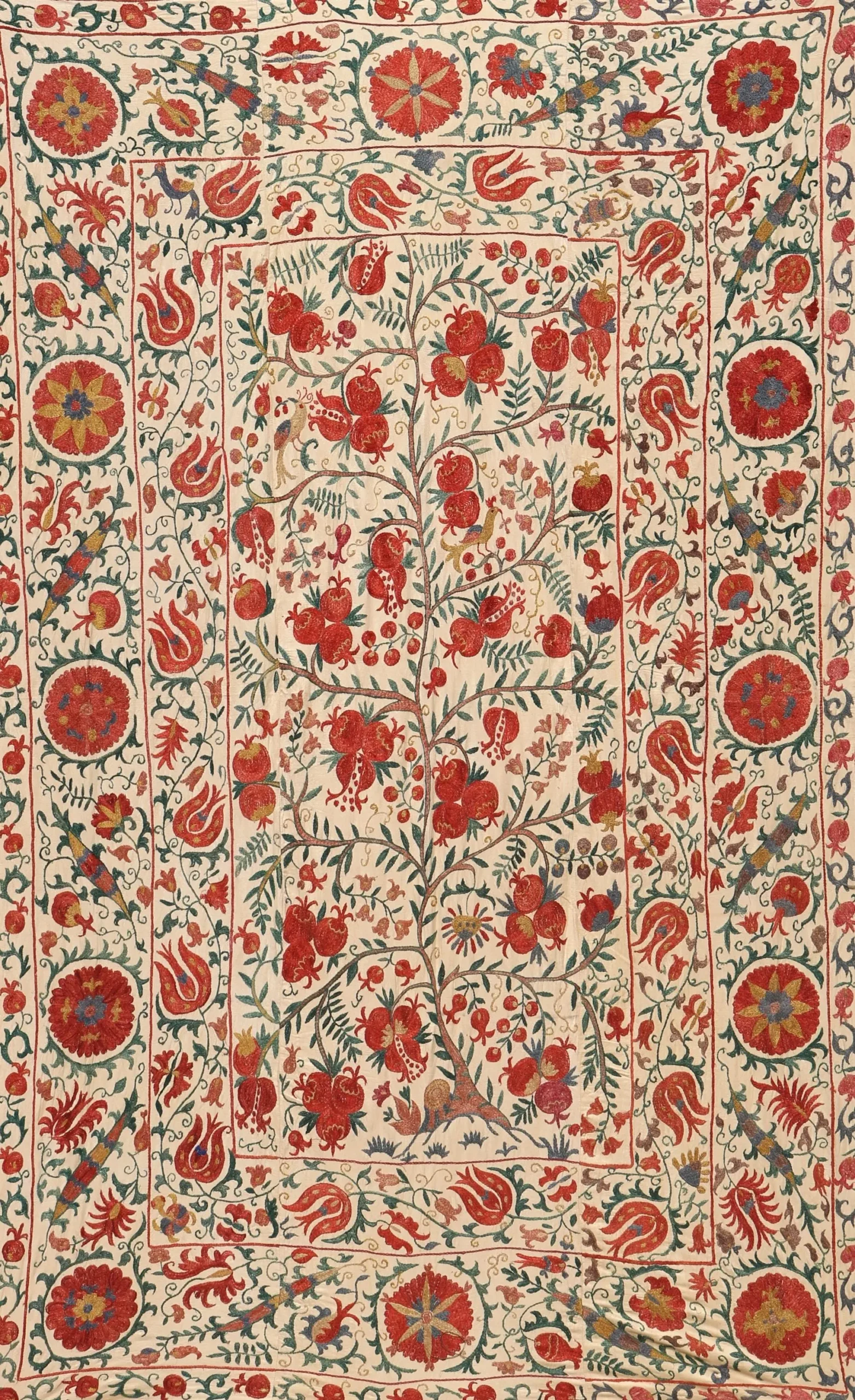 Silk Suzani Clasic Uzbek embroidery,Suzani Fabric Suzani Wall Hanging, Bedspread, Bed cover, Wall hanging, Wall Decor fabric, Tablecloth