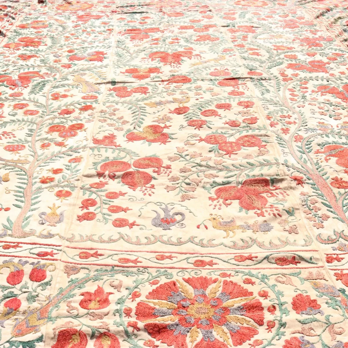 Suzani Uzbek handmade embroidery,Suzani Fabric Suzani Wall Hanging,  Bedspread, Bedcover, Wall hanging Decorative fabric, Suzani tablecloth.