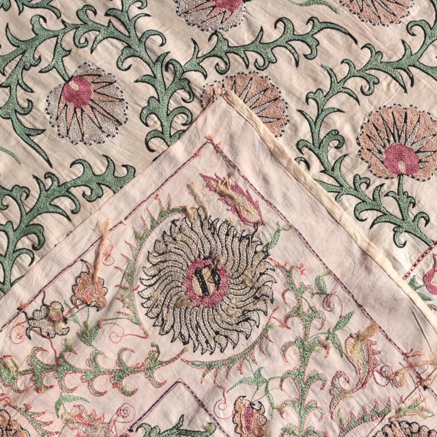 Silk Suzani Clasic Uzbek embroidery,Suzani Fabric Suzani Wall Hanging, Bedspread, Bed cover, Wall hanging, Wall Decor fabric, Tablecloth