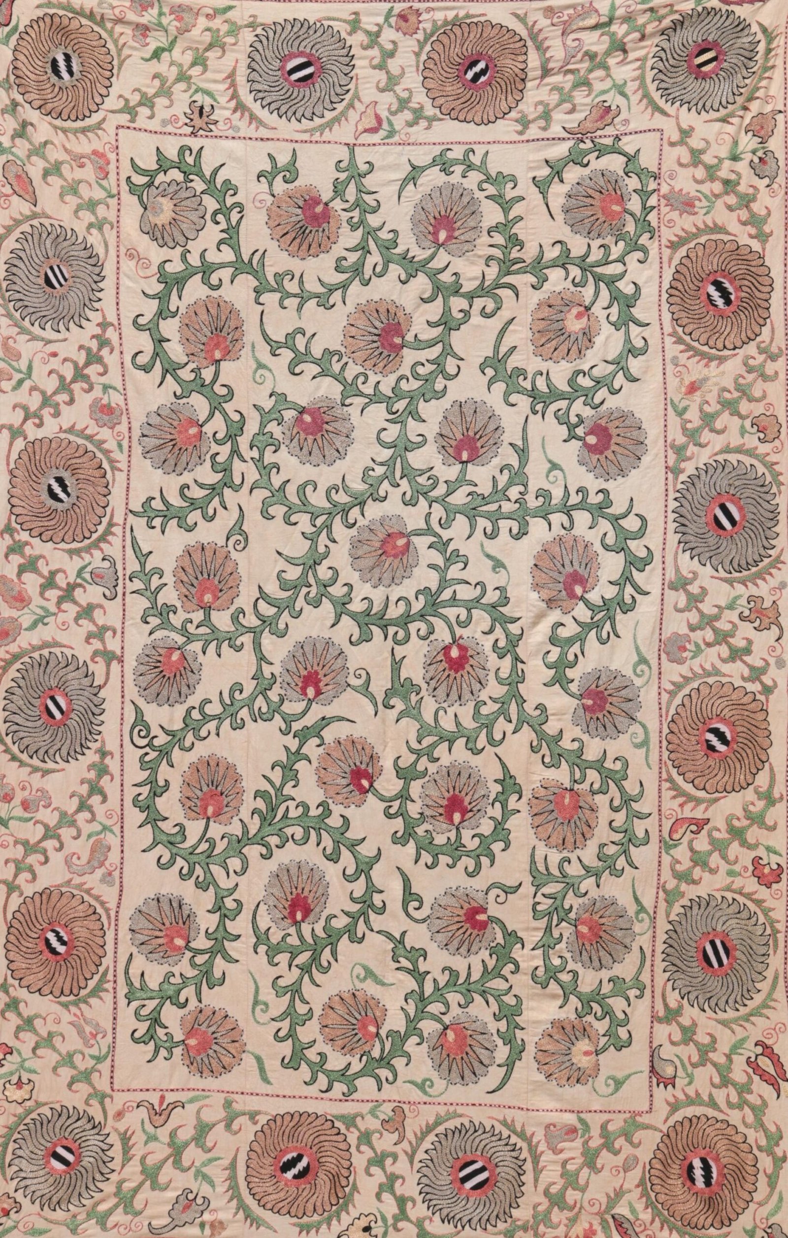 Silk Suzani Clasic Uzbek embroidery,Suzani Fabric Suzani Wall Hanging, Bedspread, Bed cover, Wall hanging, Wall Decor fabric, Tablecloth