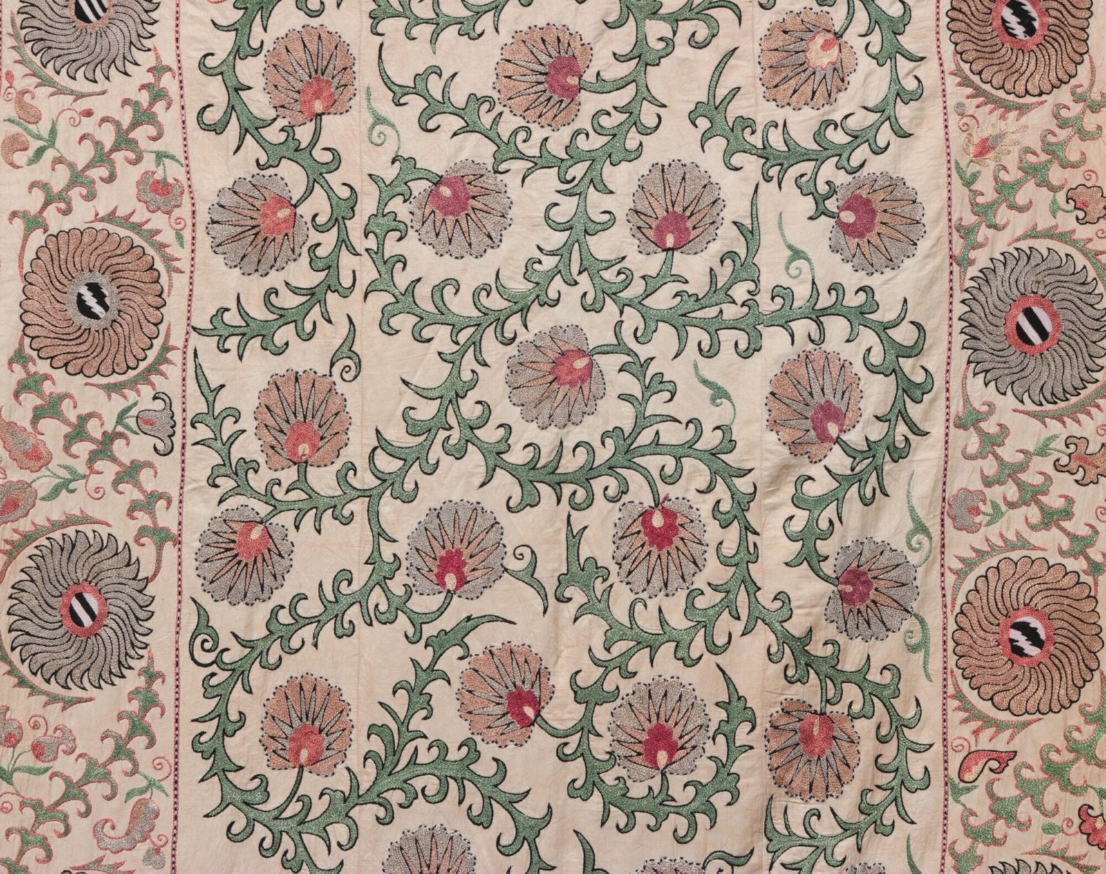 Silk Suzani Clasic Uzbek embroidery,Suzani Fabric Suzani Wall Hanging, Bedspread, Bed cover, Wall hanging, Wall Decor fabric, Tablecloth