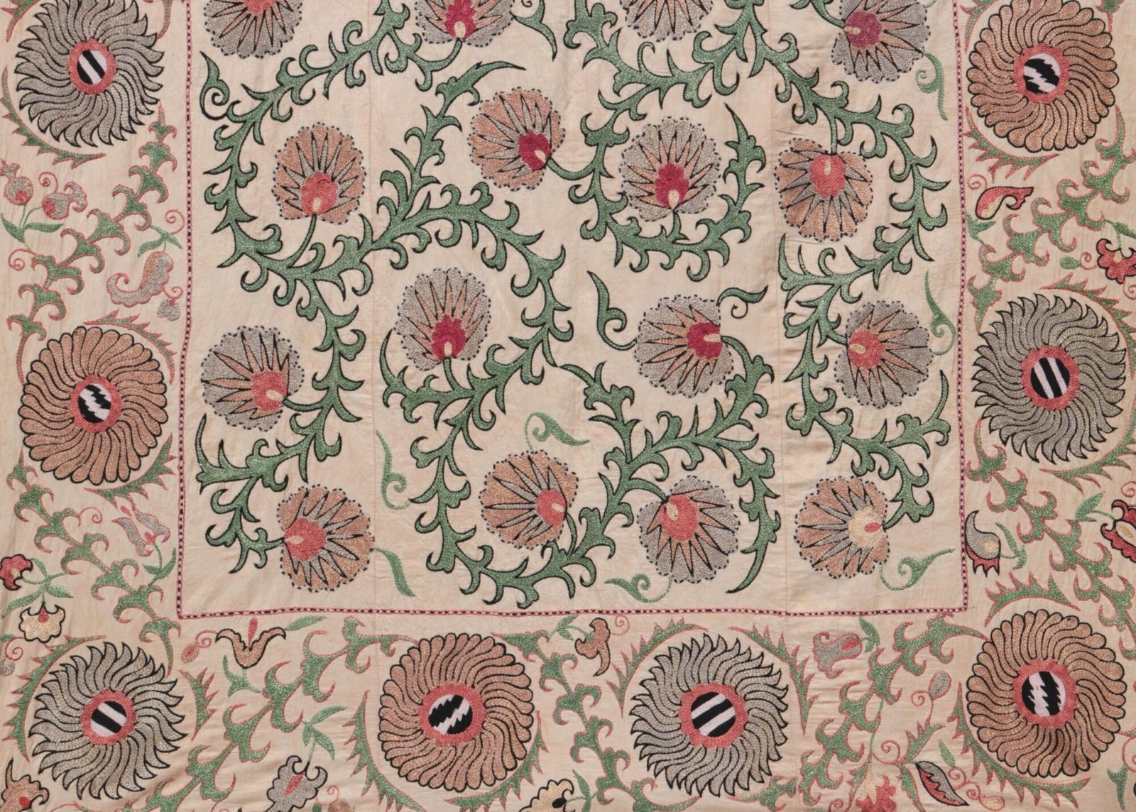 Silk Suzani Clasic Uzbek embroidery,Suzani Fabric Suzani Wall Hanging, Bedspread, Bed cover, Wall hanging, Wall Decor fabric, Tablecloth
