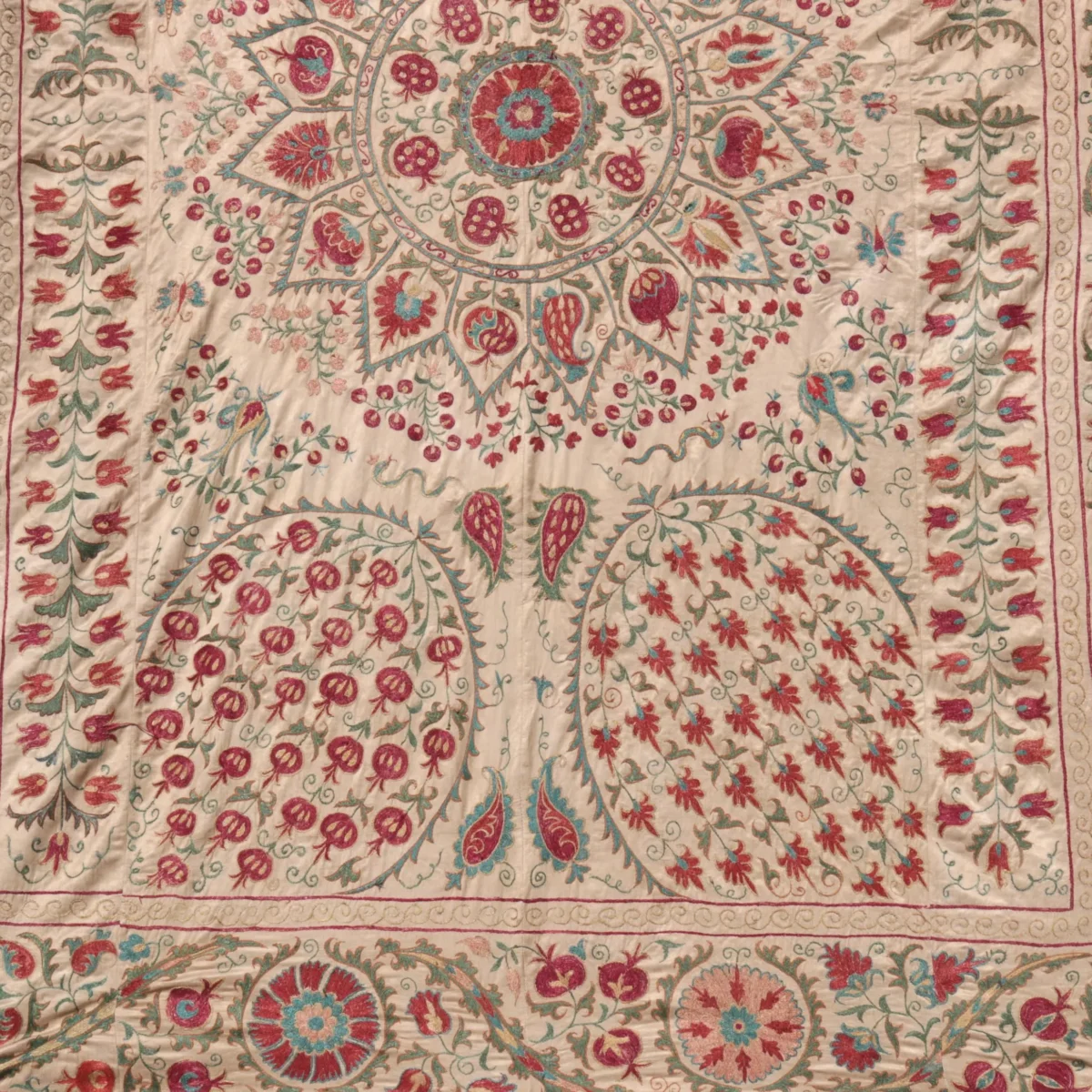 Suzani Uzbek handmade embroidery,Suzani Fabric Suzani Wall Hanging,  Bedspread, Bedcover, Wall hanging Decorative fabric, Suzani tablecloth.