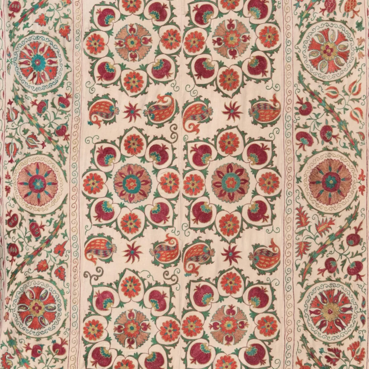 Suzani Uzbek handmade embroidery,Suzani Fabric Suzani Wall Hanging,  Bedspread, Bedcover, Wall hanging Decorative fabric, Suzani tablecloth.