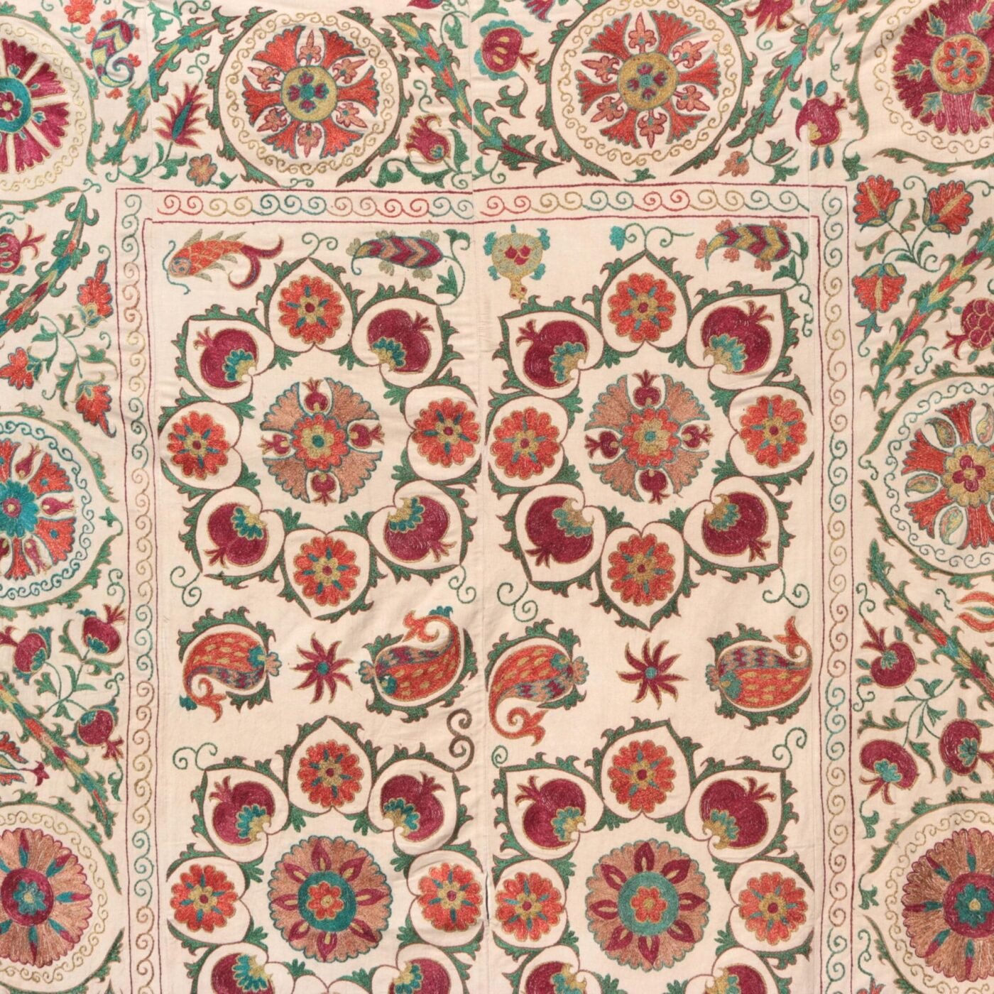 Suzani Uzbek handmade embroidery,Suzani Fabric Suzani Wall Hanging,  Bedspread, Bedcover, Wall hanging Decorative fabric, Suzani tablecloth.