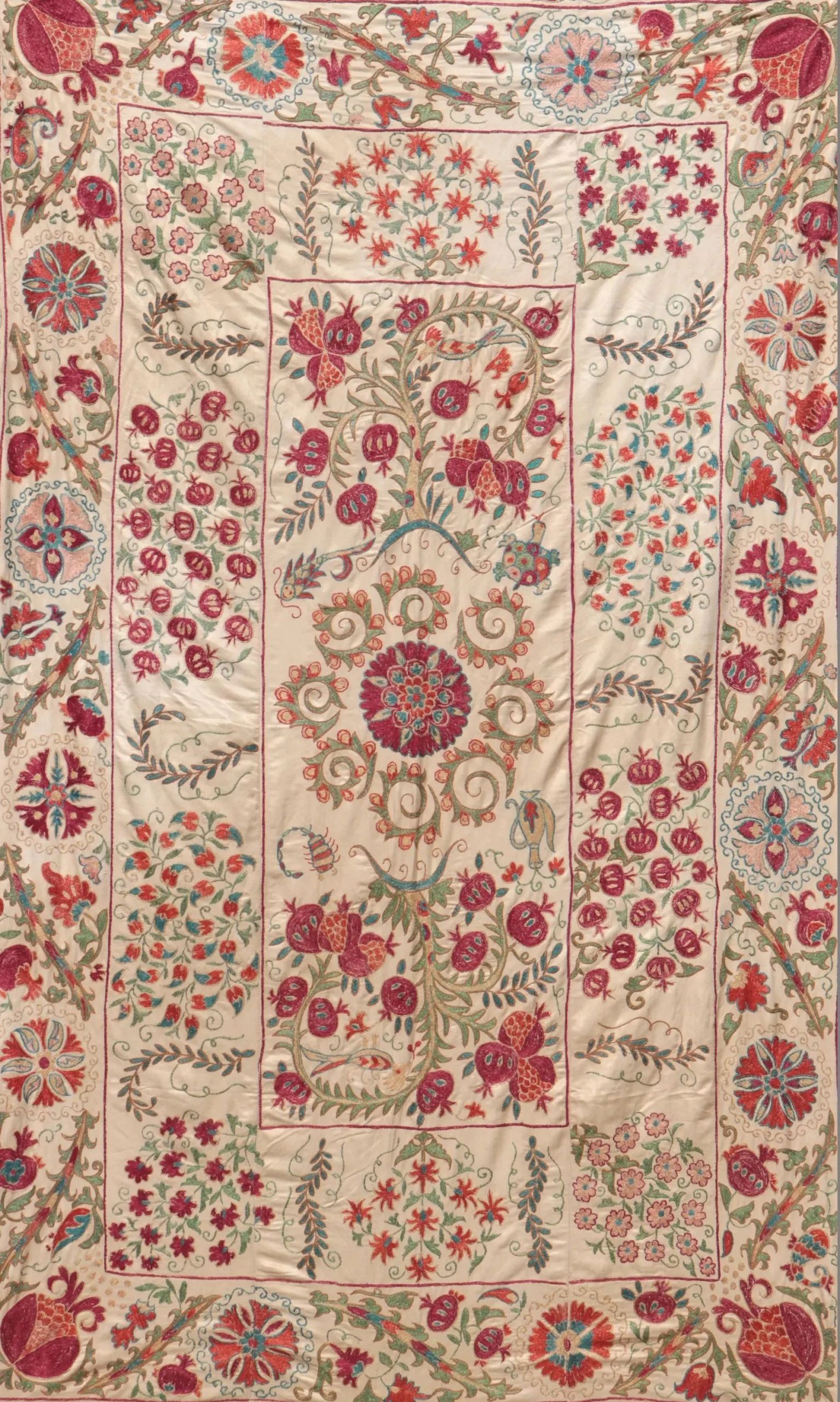 Suzani Uzbek handmade embroidery,Suzani Fabric Suzani Wall Hanging,  Bedspread, Bedcover, Wall hanging Decorative fabric, Suzani tablecloth.