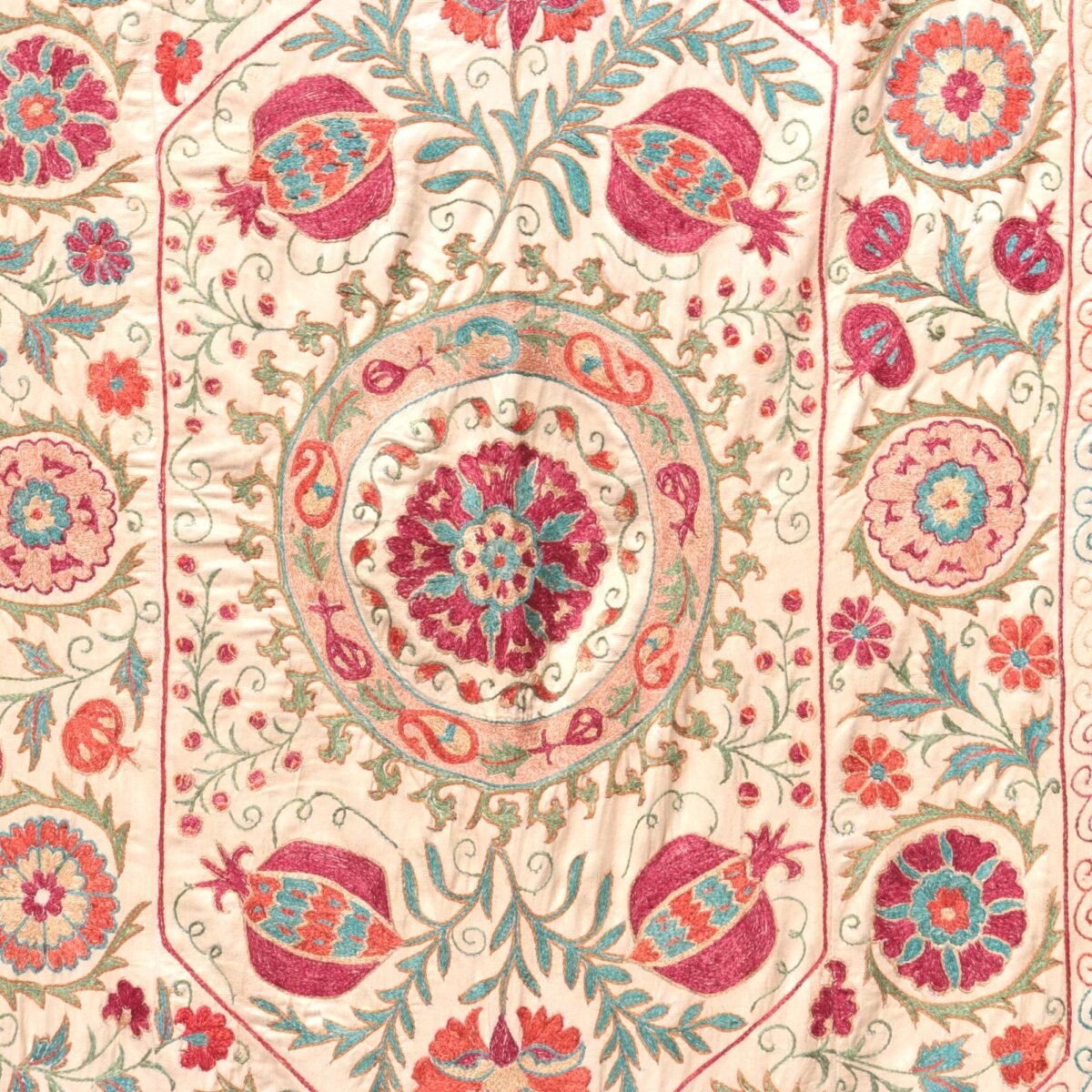 Suzani Uzbek handmade embroidery,Suzani Fabric Suzani Wall Hanging,  Bedspread, Bedcover, Wall hanging Decorative fabric, Suzani tablecloth.