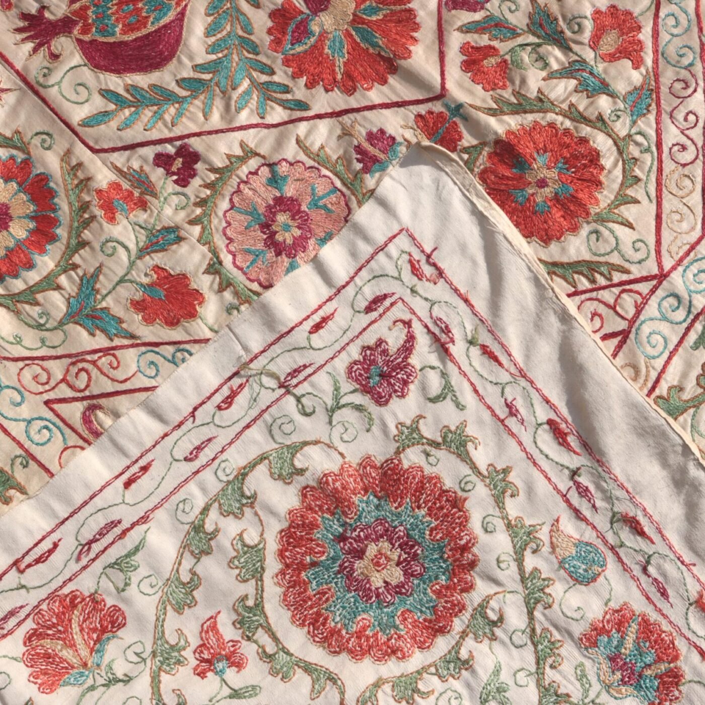 Suzani Uzbek handmade embroidery,Suzani Fabric Suzani Wall Hanging,  Bedspread, Bedcover, Wall hanging Decorative fabric, Suzani tablecloth.