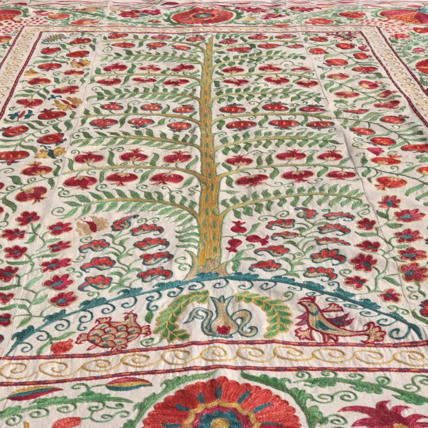 Suzani Uzbek handmade embroidery,Suzani Fabric Suzani Wall Hanging,  Bedspread, Bedcover, Wall hanging Decorative fabric, Suzani tablecloth.