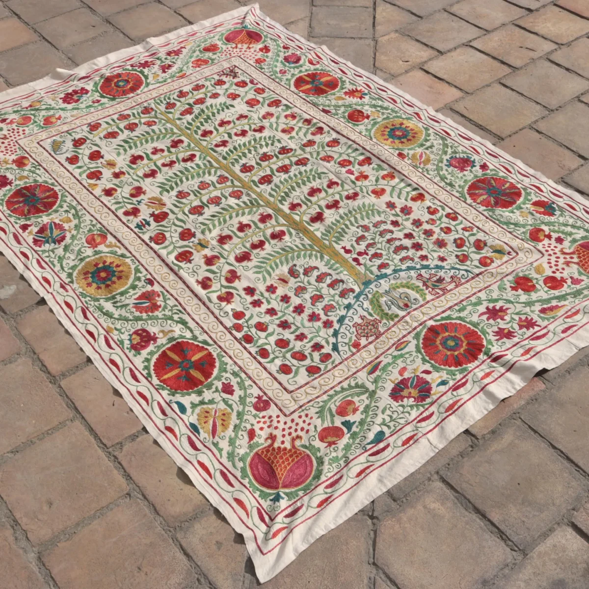 Suzani Uzbek handmade embroidery,Suzani Fabric Suzani Wall Hanging,  Bedspread, Bedcover, Wall hanging Decorative fabric, Suzani tablecloth.