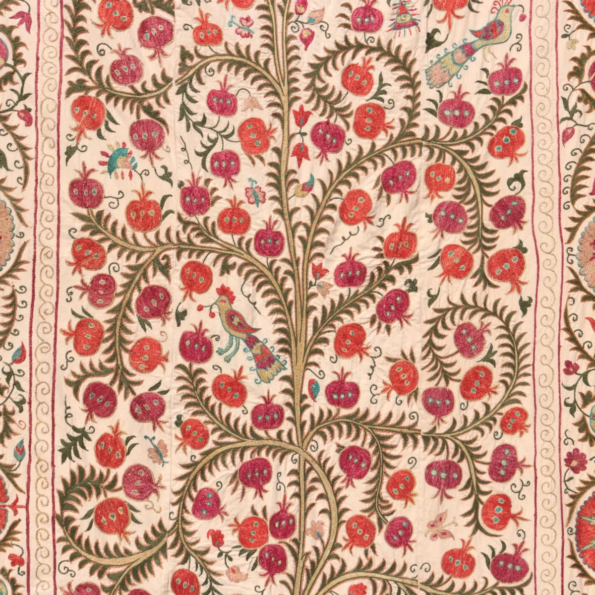 Suzani Uzbek handmade embroidery,Suzani Fabric Suzani Wall Hanging,  Bedspread, Bedcover, Wall hanging Decorative fabric, Suzani tablecloth.