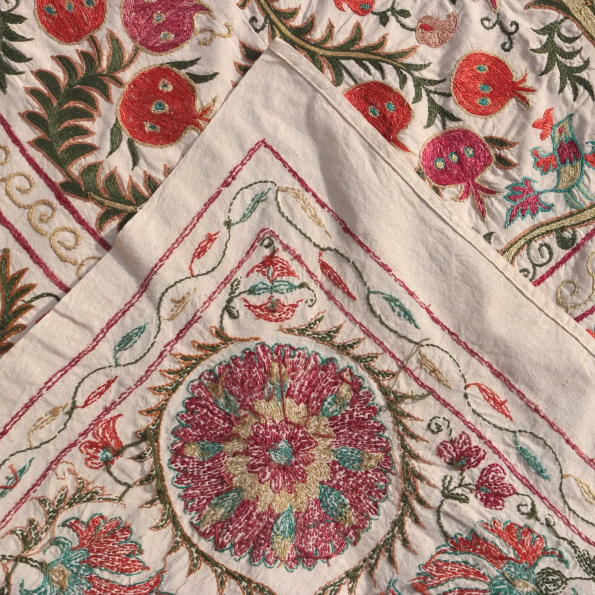 Suzani Uzbek handmade embroidery,Suzani Fabric Suzani Wall Hanging,  Bedspread, Bedcover, Wall hanging Decorative fabric, Suzani tablecloth.