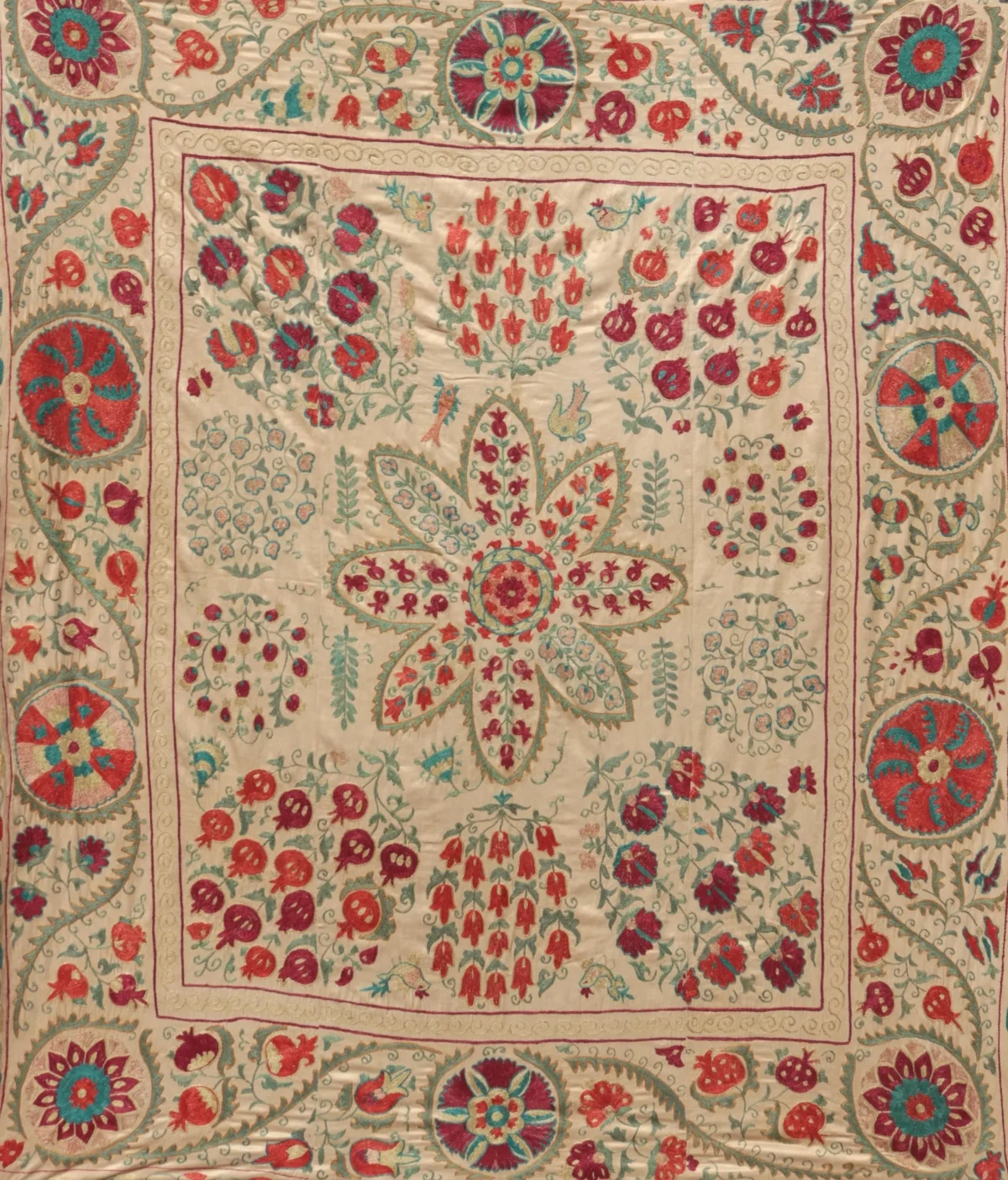 Suzani Uzbek handmade embroidery,Suzani Fabric Suzani Wall Hanging,  Bedspread, Bedcover, Wall hanging Decorative fabric, Suzani tablecloth.