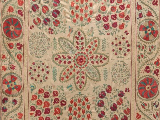 Suzani Uzbek handmade embroidery,Suzani Fabric Suzani Wall Hanging,  Bedspread, Bedcover, Wall hanging Decorative fabric, Suzani tablecloth.