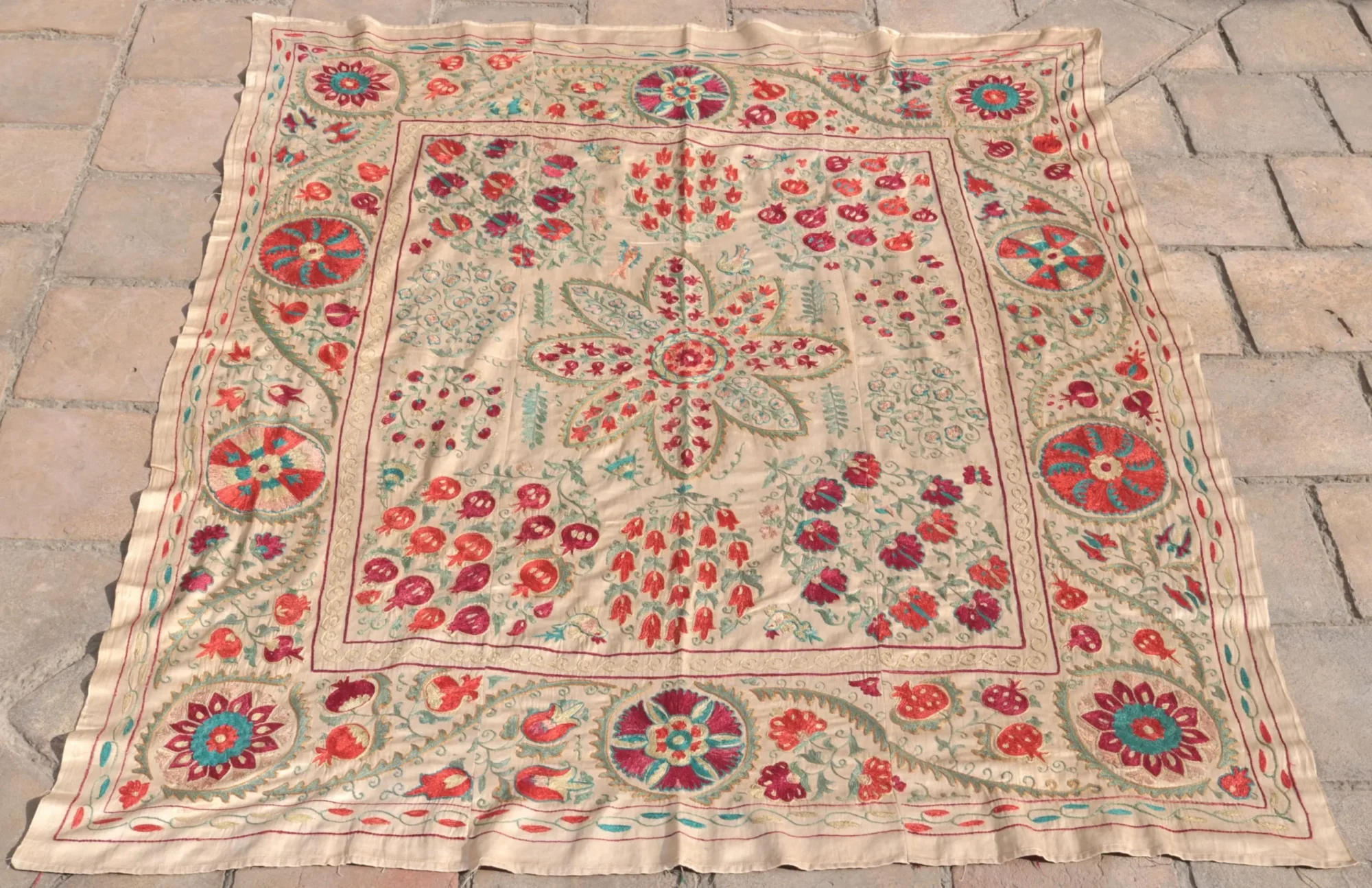 il_fullxfull.6475007459_62ks Suzani Uzbek handmade embroidery,Suzani Fabric Suzani Wall Hanging, Bedspread, Bedcover, Wall hanging Decorative fabric, Suzani tablecloth.