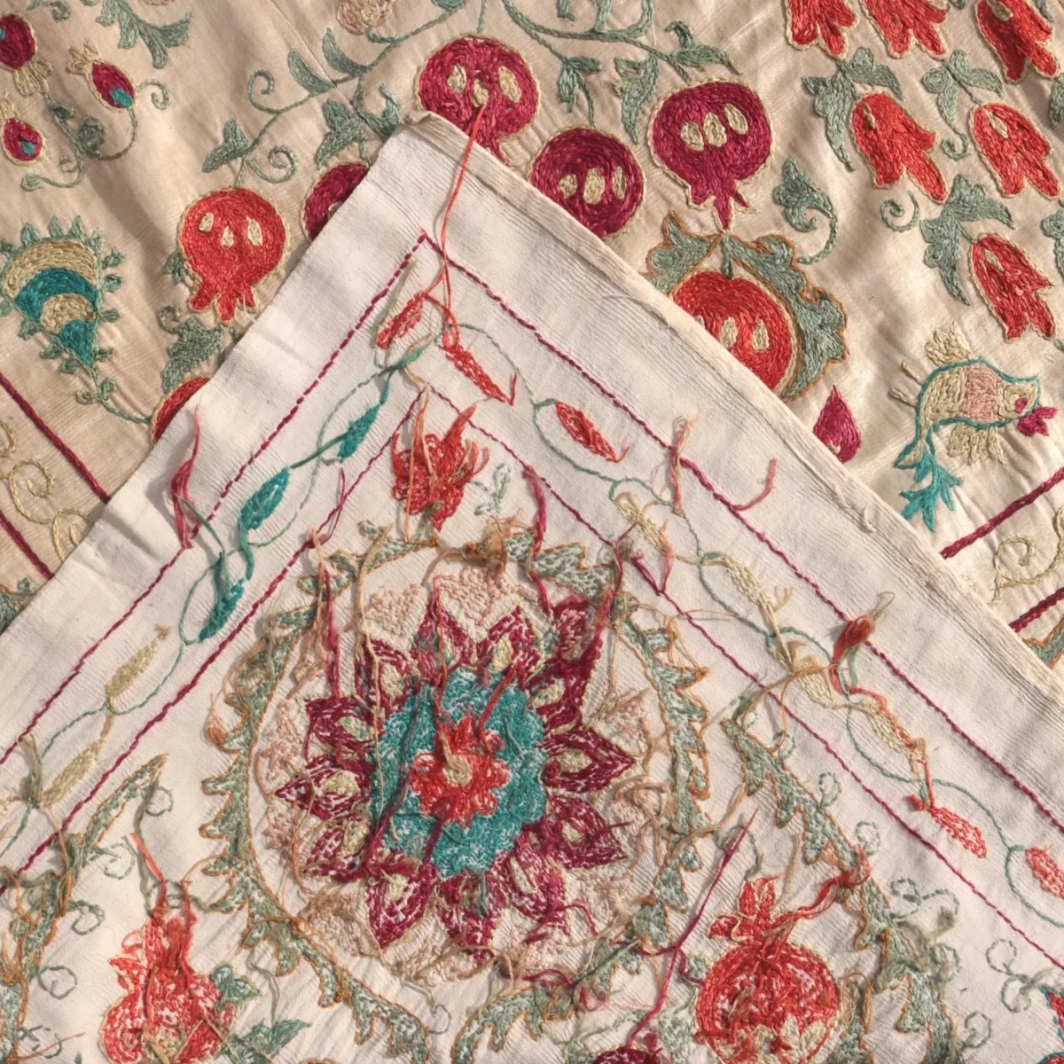 Suzani Uzbek handmade embroidery,Suzani Fabric Suzani Wall Hanging,  Bedspread, Bedcover, Wall hanging Decorative fabric, Suzani tablecloth.