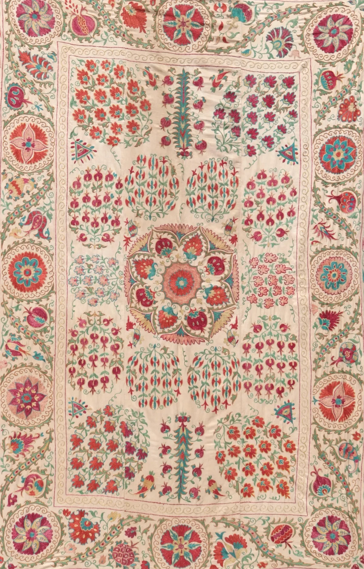 Suzani Uzbek handmade embroidery,Suzani Fabric Suzani Wall Hanging,  Bedspread, Bedcover, Wall hanging Decorative fabric, Suzani tablecloth.