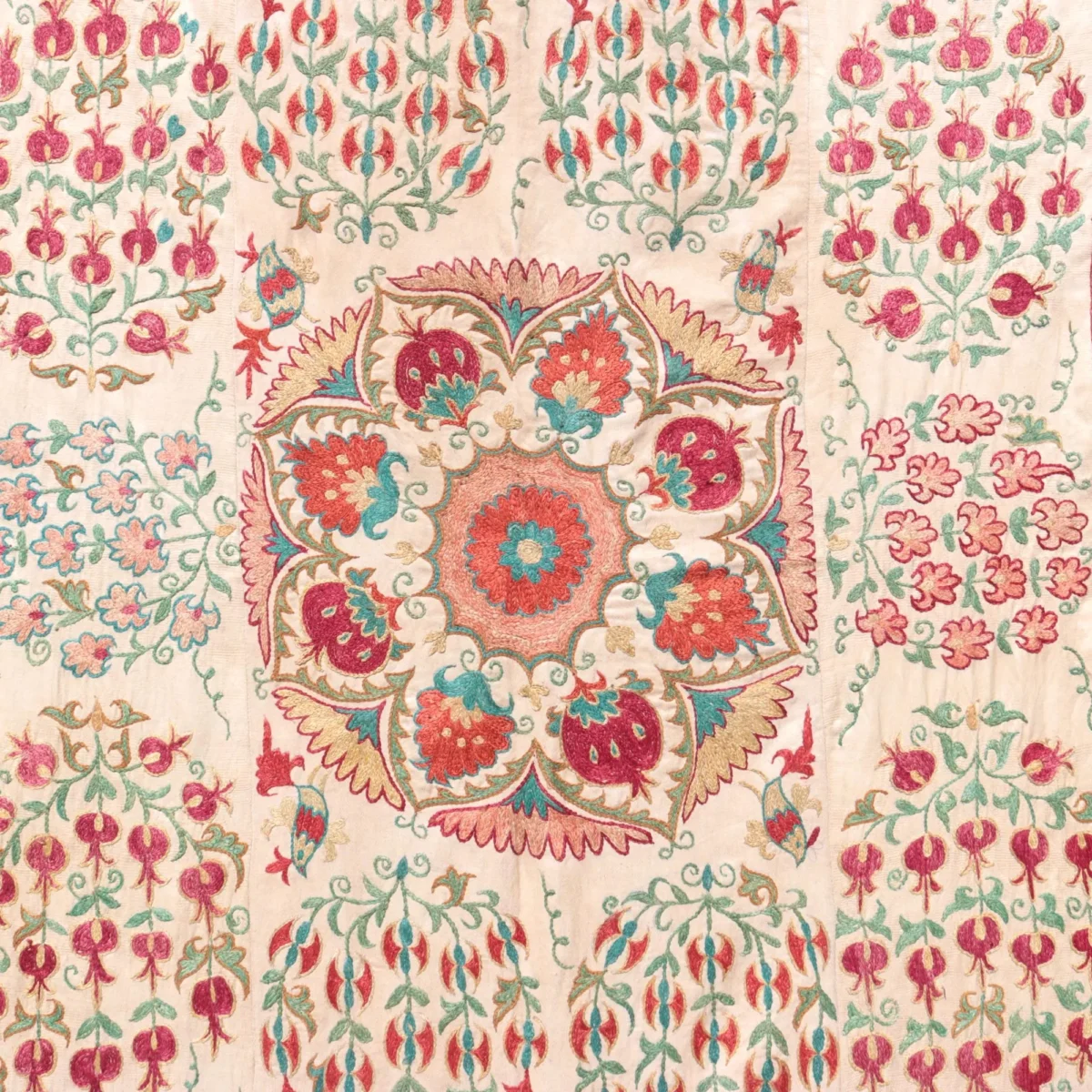 Suzani Uzbek handmade embroidery,Suzani Fabric Suzani Wall Hanging,  Bedspread, Bedcover, Wall hanging Decorative fabric, Suzani tablecloth.
