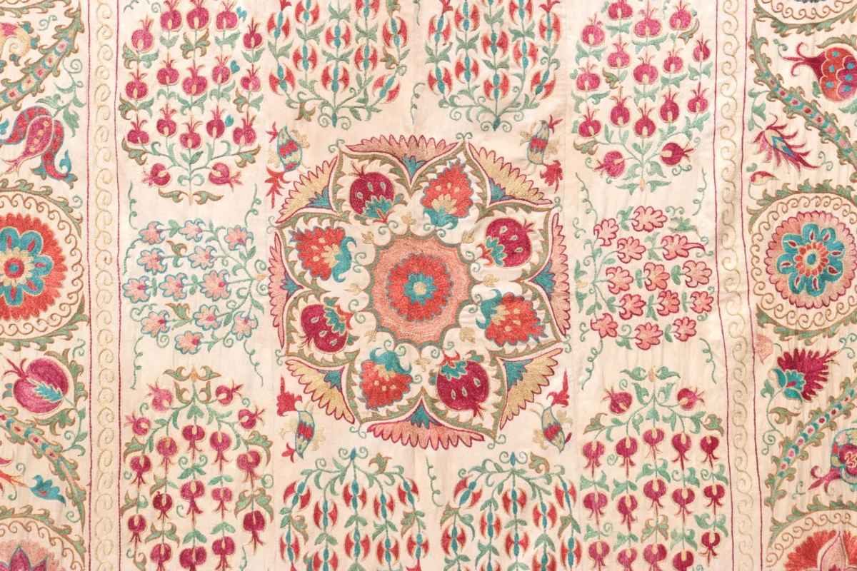 Suzani Uzbek handmade embroidery,Suzani Fabric Suzani Wall Hanging,  Bedspread, Bedcover, Wall hanging Decorative fabric, Suzani tablecloth.