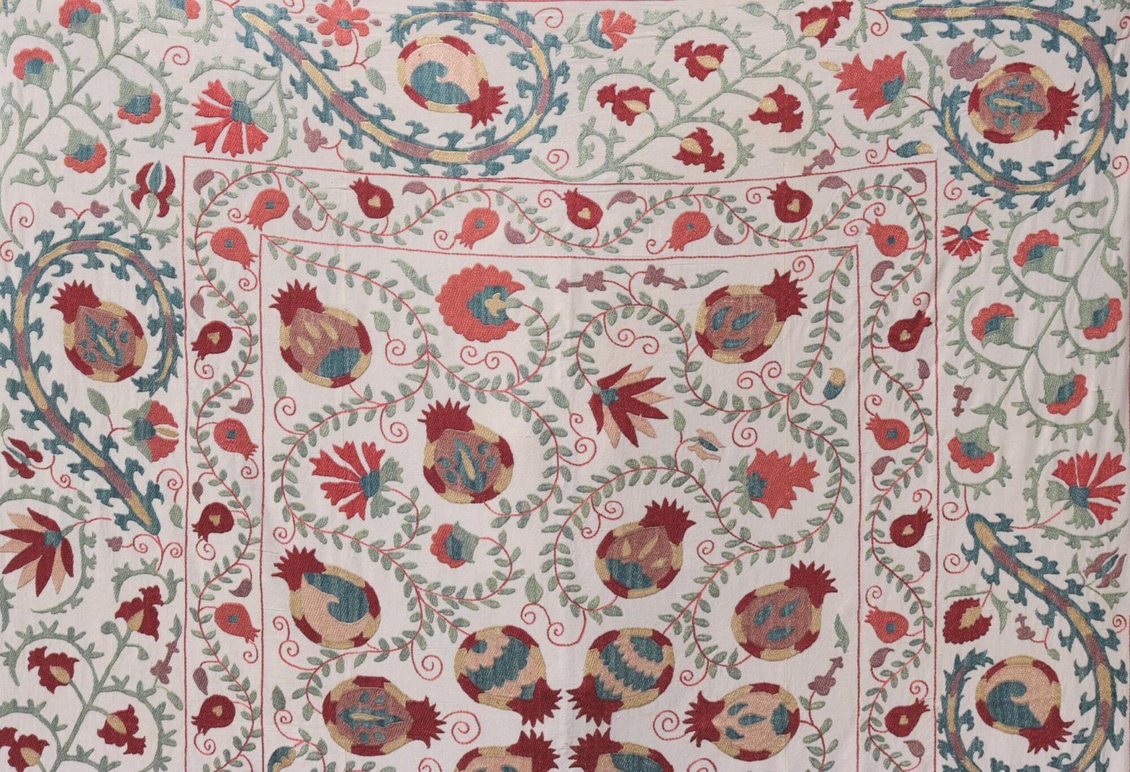 Suzani Uzbek handmade embroidery,Suzani Fabric Suzani Wall Hanging,  Bedspread, Bedcover, Wall hanging Decorative fabric, Suzani tablecloth.