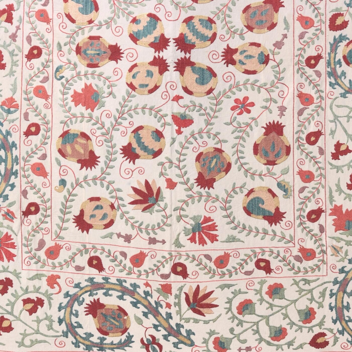 Suzani Uzbek handmade embroidery,Suzani Fabric Suzani Wall Hanging,  Bedspread, Bedcover, Wall hanging Decorative fabric, Suzani tablecloth.