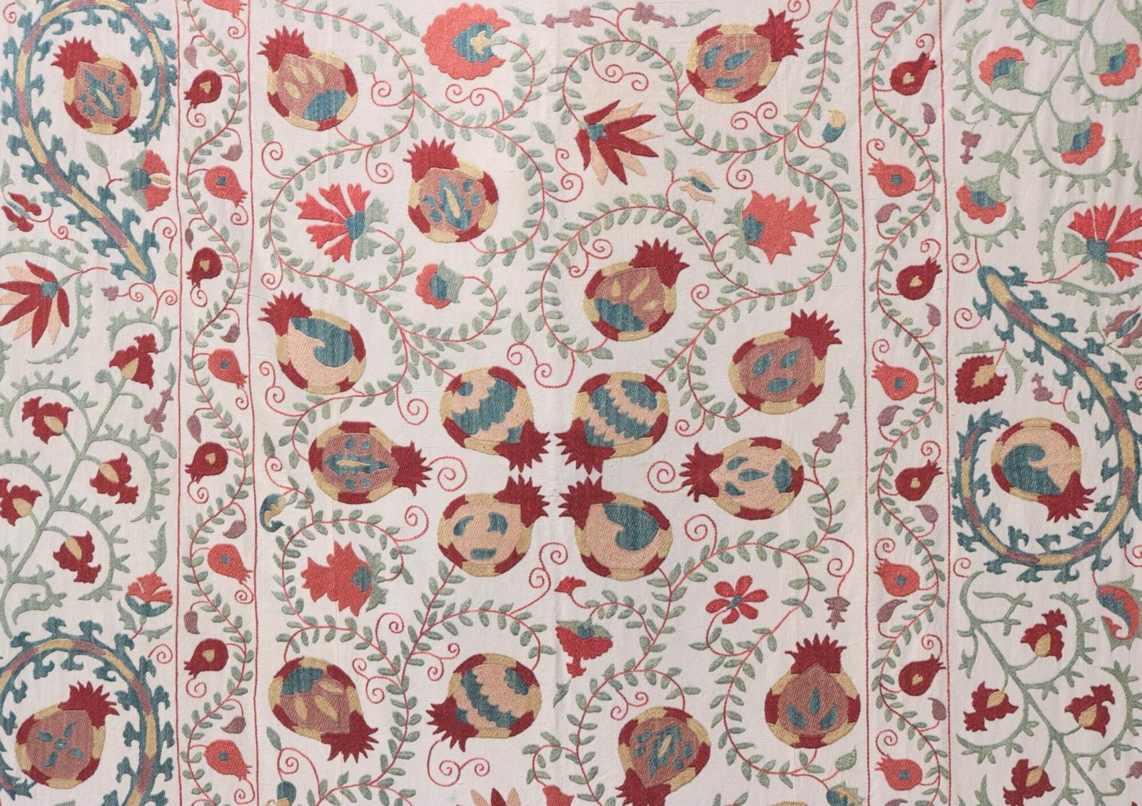 Suzani Uzbek handmade embroidery,Suzani Fabric Suzani Wall Hanging,  Bedspread, Bedcover, Wall hanging Decorative fabric, Suzani tablecloth.