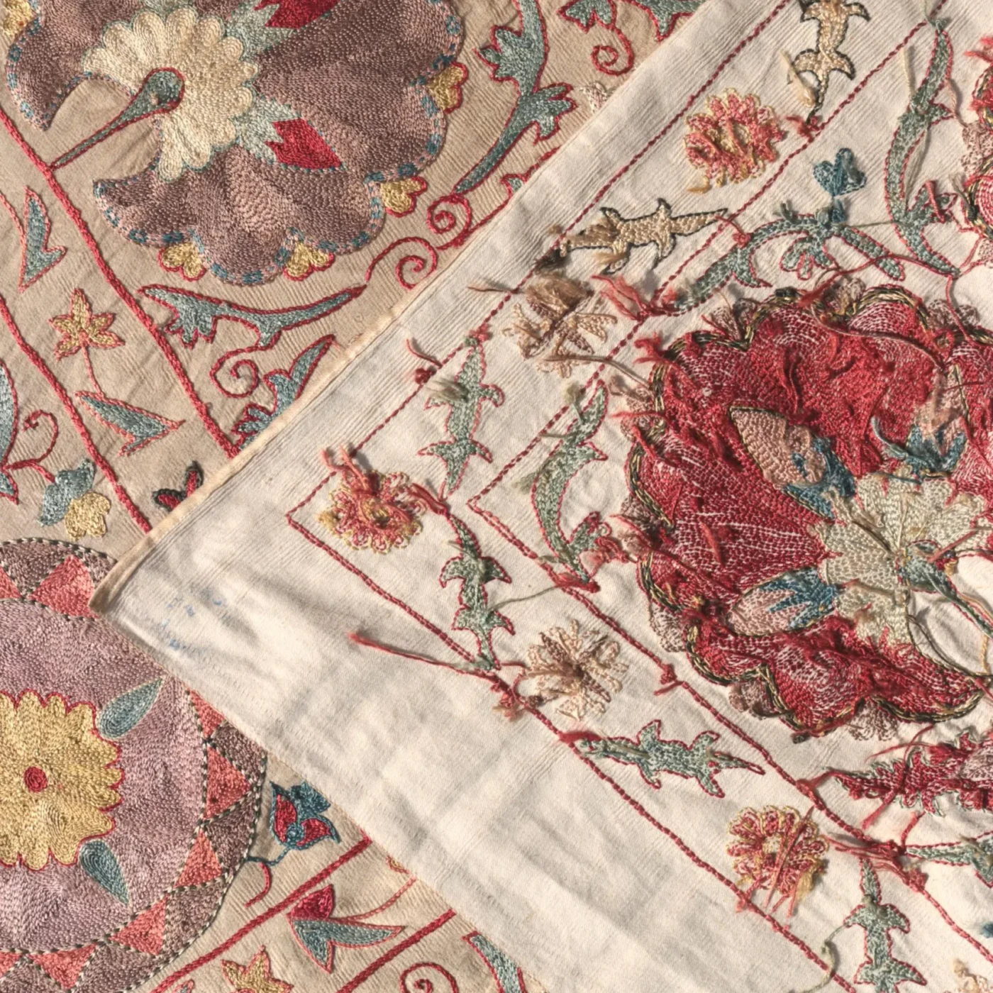 Suzani Uzbek handmade embroidery,Suzani Fabric Suzani Wall Hanging,  Bedspread, Bedcover, Wall hanging Decorative fabric, Suzani tablecloth.