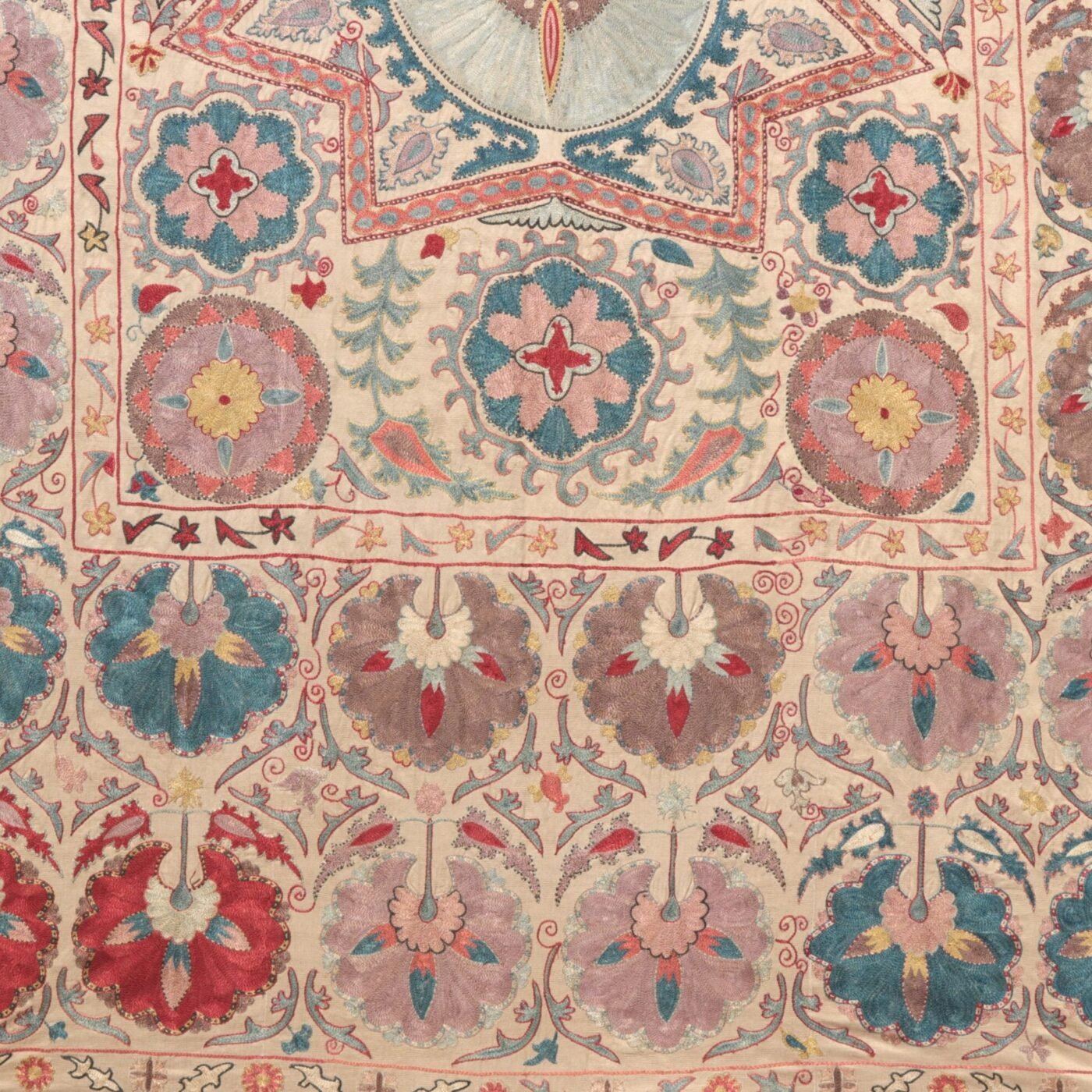 Suzani Uzbek handmade embroidery,Suzani Fabric Suzani Wall Hanging,  Bedspread, Bedcover, Wall hanging Decorative fabric, Suzani tablecloth.
