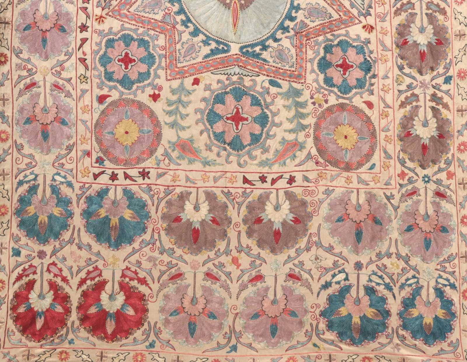 Suzani Uzbek handmade embroidery,Suzani Fabric Suzani Wall Hanging,  Bedspread, Bedcover, Wall hanging Decorative fabric, Suzani tablecloth.