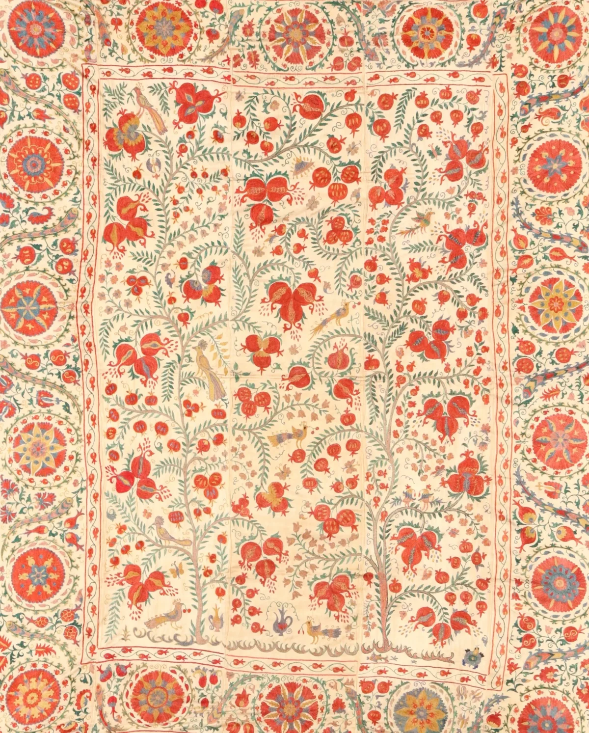 Suzani Uzbek handmade embroidery,Suzani Fabric Suzani Wall Hanging,  Bedspread, Bedcover, Wall hanging Decorative fabric, Suzani tablecloth.