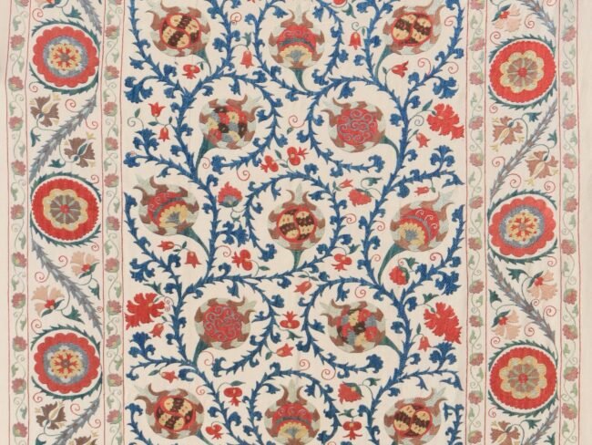 Uzbek handmade embroidery suzani. Bedspread, Bedcover, Wall hanging, Tapestry, Wall decor, Throw, tablecloth.