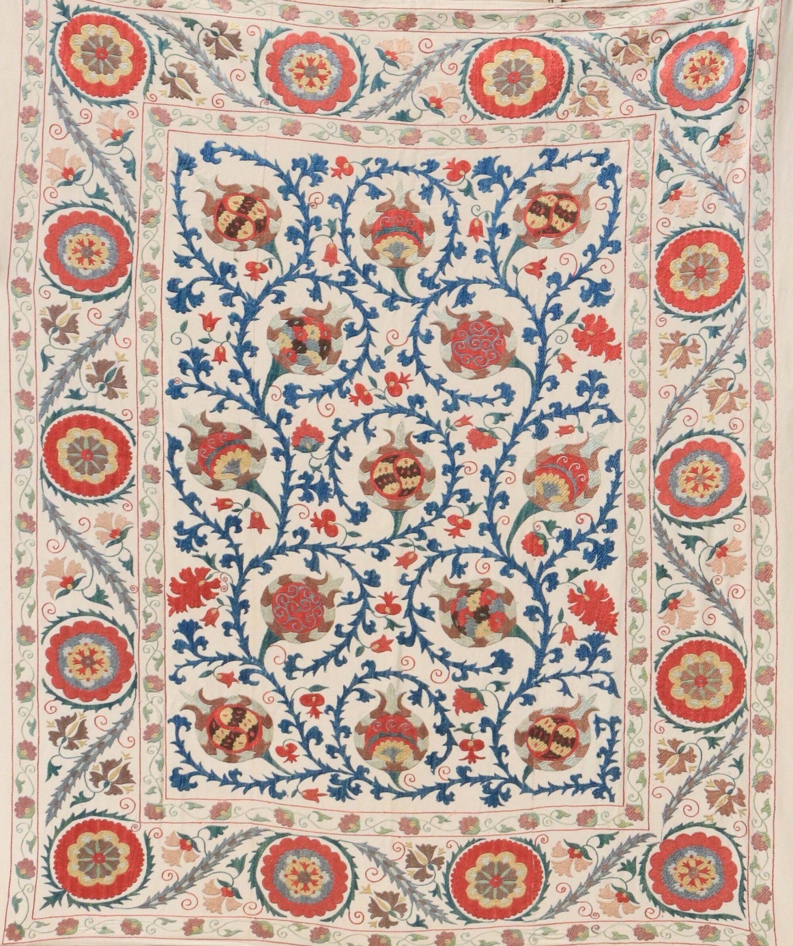 Uzbek handmade embroidery suzani. Bedspread, Bedcover, Wall hanging, Tapestry, Wall decor, Throw, tablecloth.