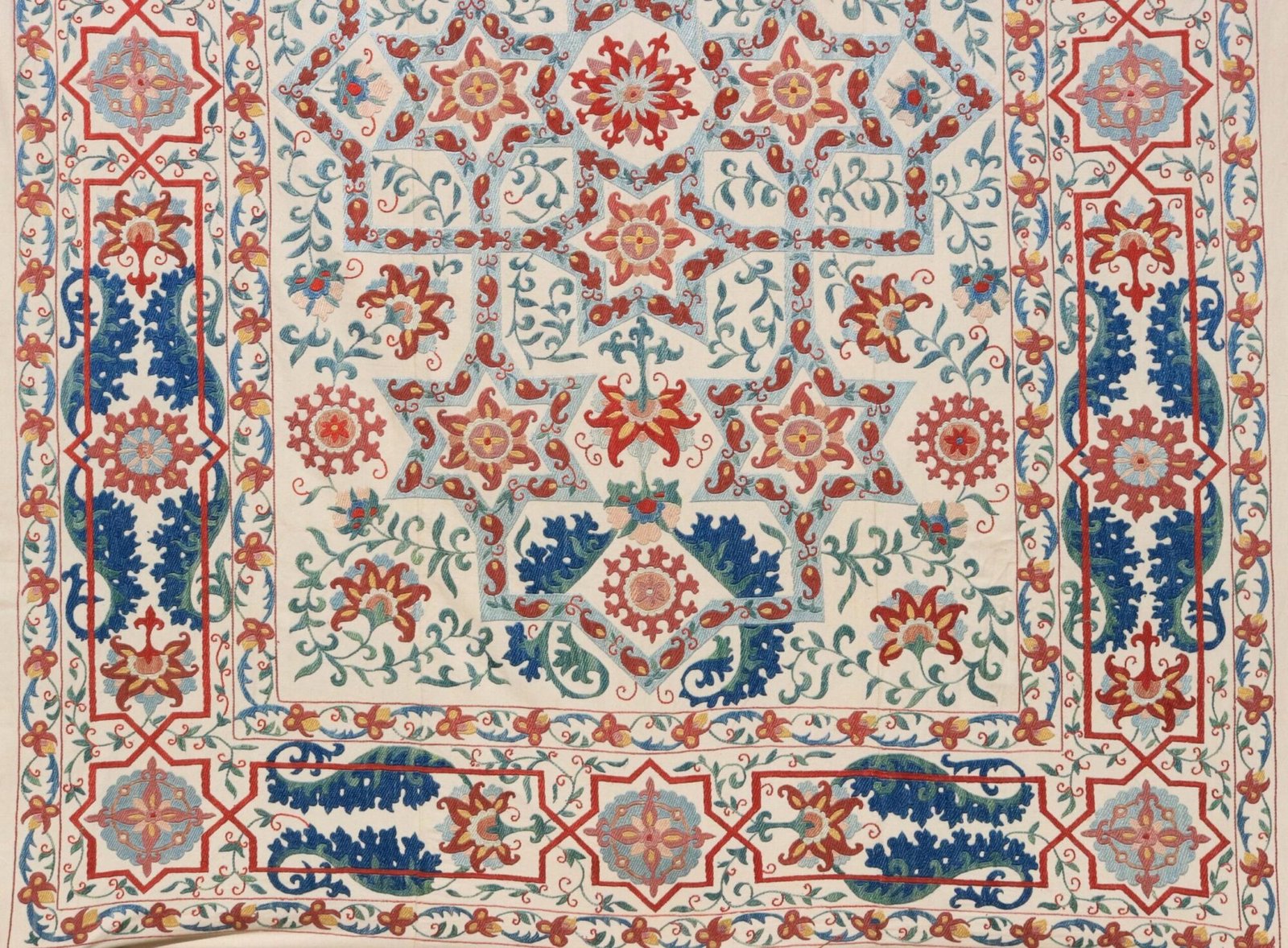 Uzbek handmade embroidery suzani. Bedspread, Bedcover, Wall hanging, Tapestry, Wall decor, Throw, tablecloth.