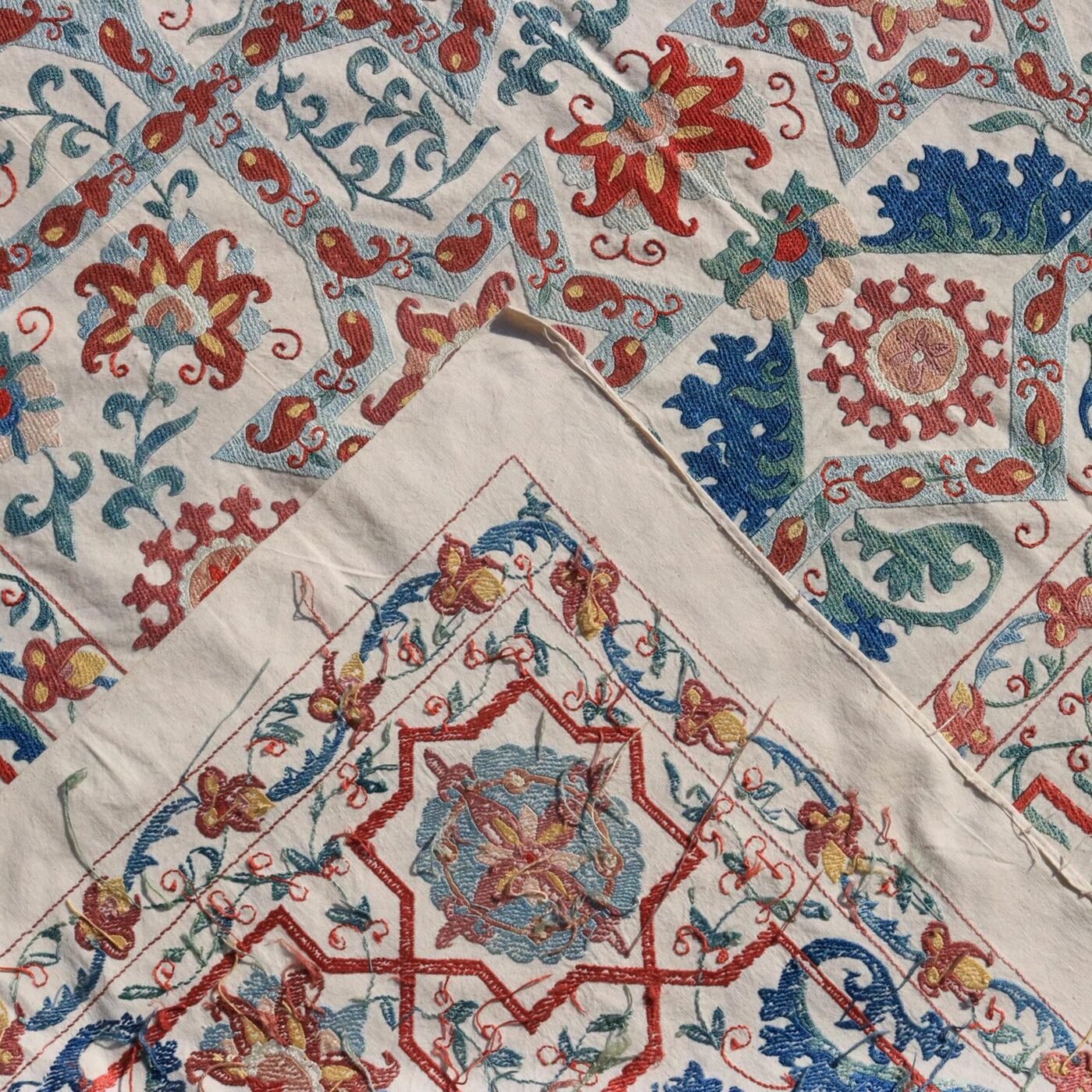 Uzbek handmade embroidery suzani. Bedspread, Bedcover, Wall hanging, Tapestry, Wall decor, Throw, tablecloth.