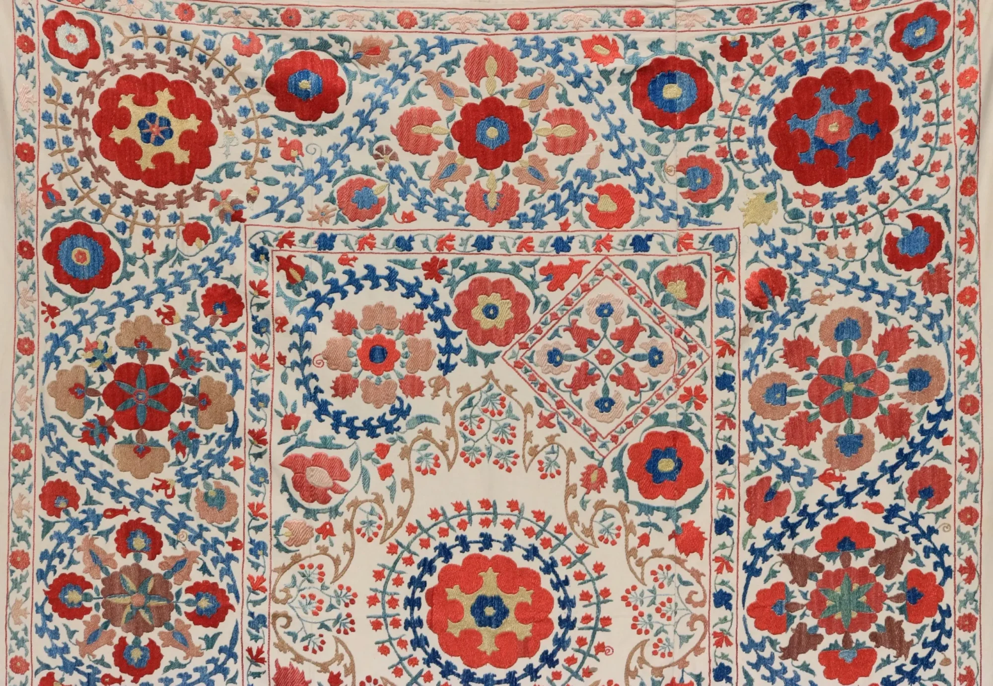 Uzbek handmade embroidery suzani. Bedspread, Bedcover, Wall hanging, Tapestry, Wall decor, Throw, tablecloth.