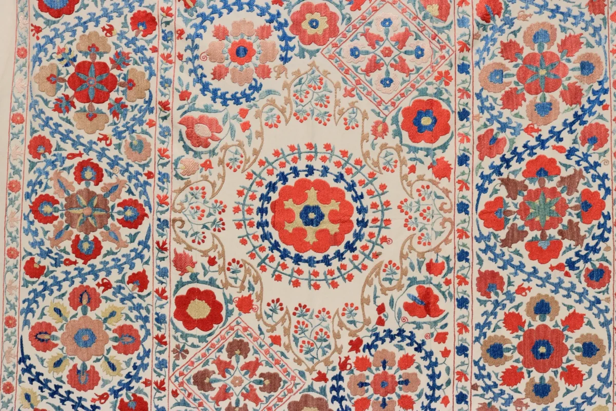 Uzbek handmade embroidery suzani. Bedspread, Bedcover, Wall hanging, Tapestry, Wall decor, Throw, tablecloth.