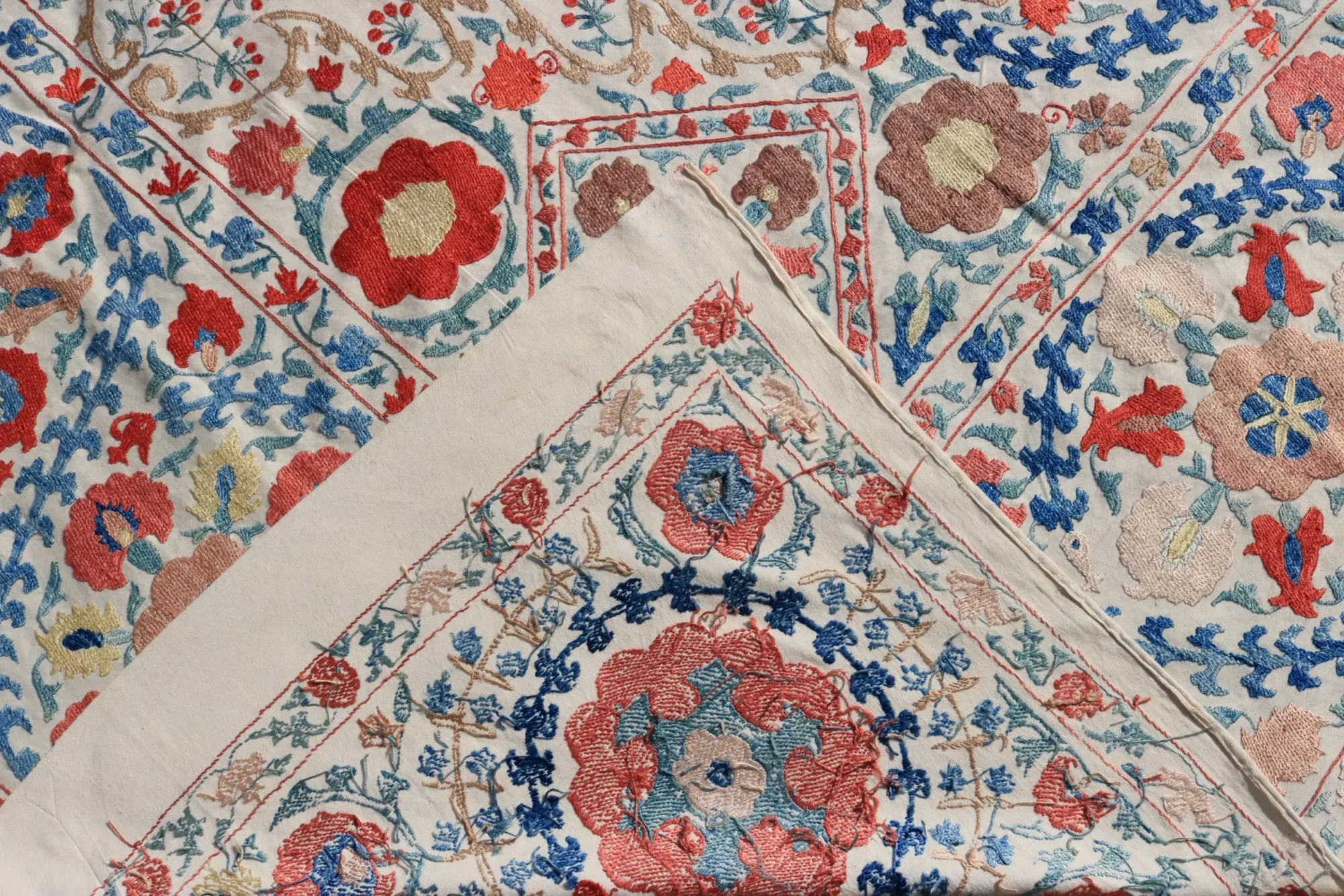 Uzbek handmade embroidery suzani. Bedspread, Bedcover, Wall hanging, Tapestry, Wall decor, Throw, tablecloth.