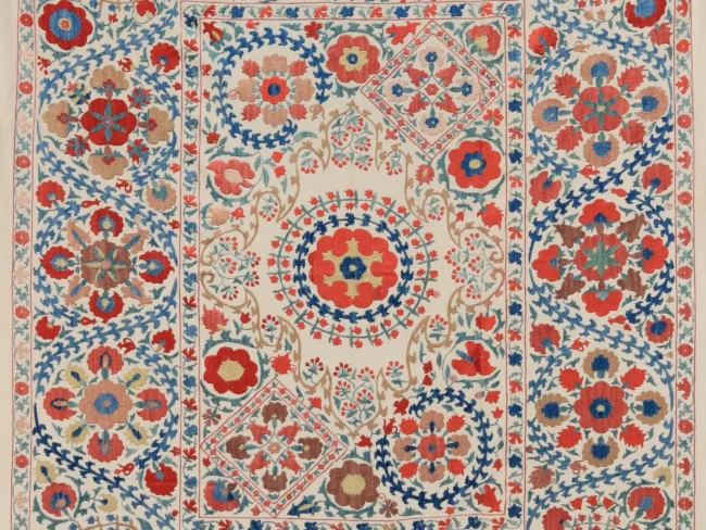 Uzbek handmade embroidery suzani. Bedspread, Bedcover, Wall hanging, Tapestry, Wall decor, Throw, tablecloth.