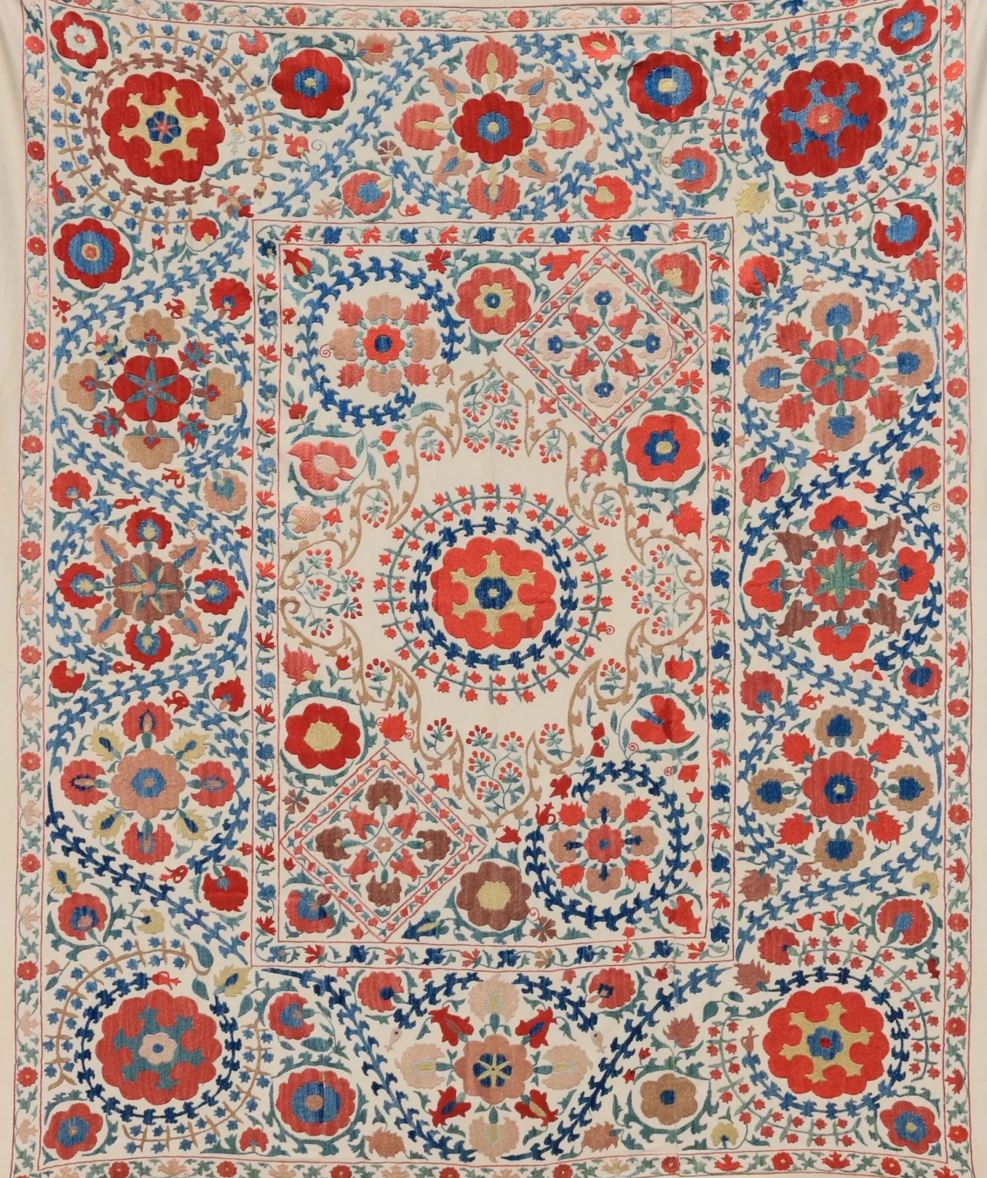 Uzbek handmade embroidery suzani. Bedspread, Bedcover, Wall hanging, Tapestry, Wall decor, Throw, tablecloth.