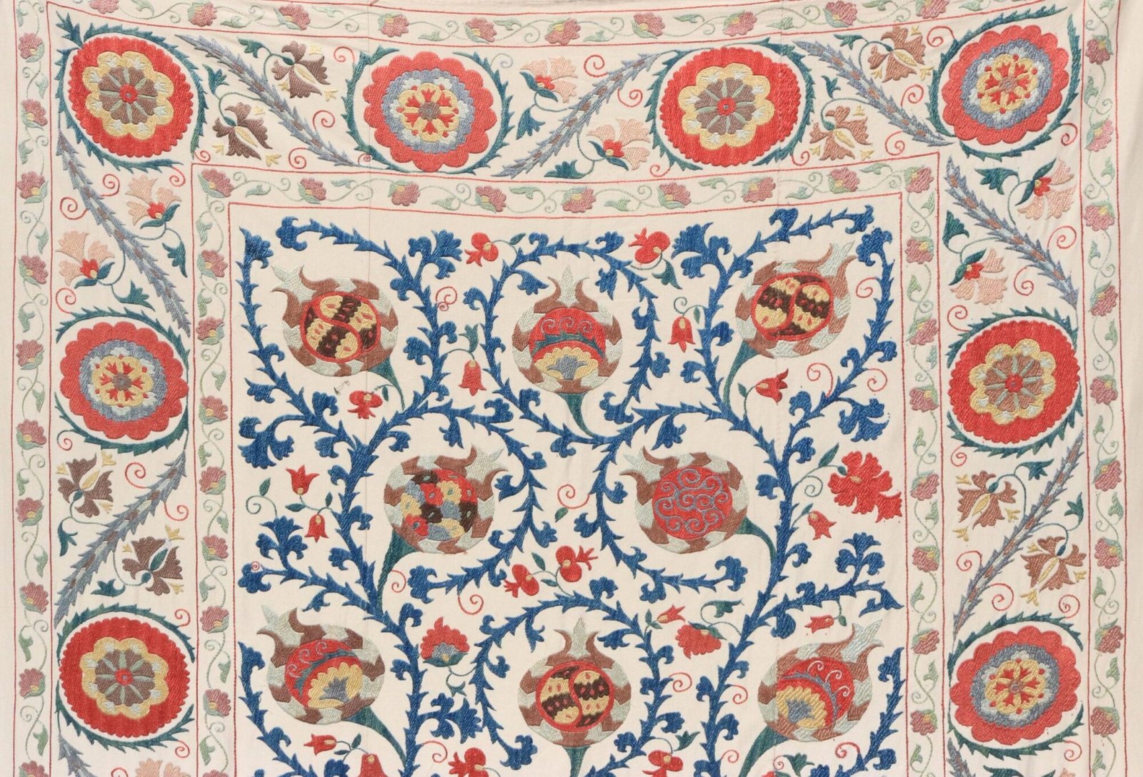 Uzbek handmade embroidery suzani. Bedspread, Bedcover, Wall hanging, Tapestry, Wall decor, Throw, tablecloth.