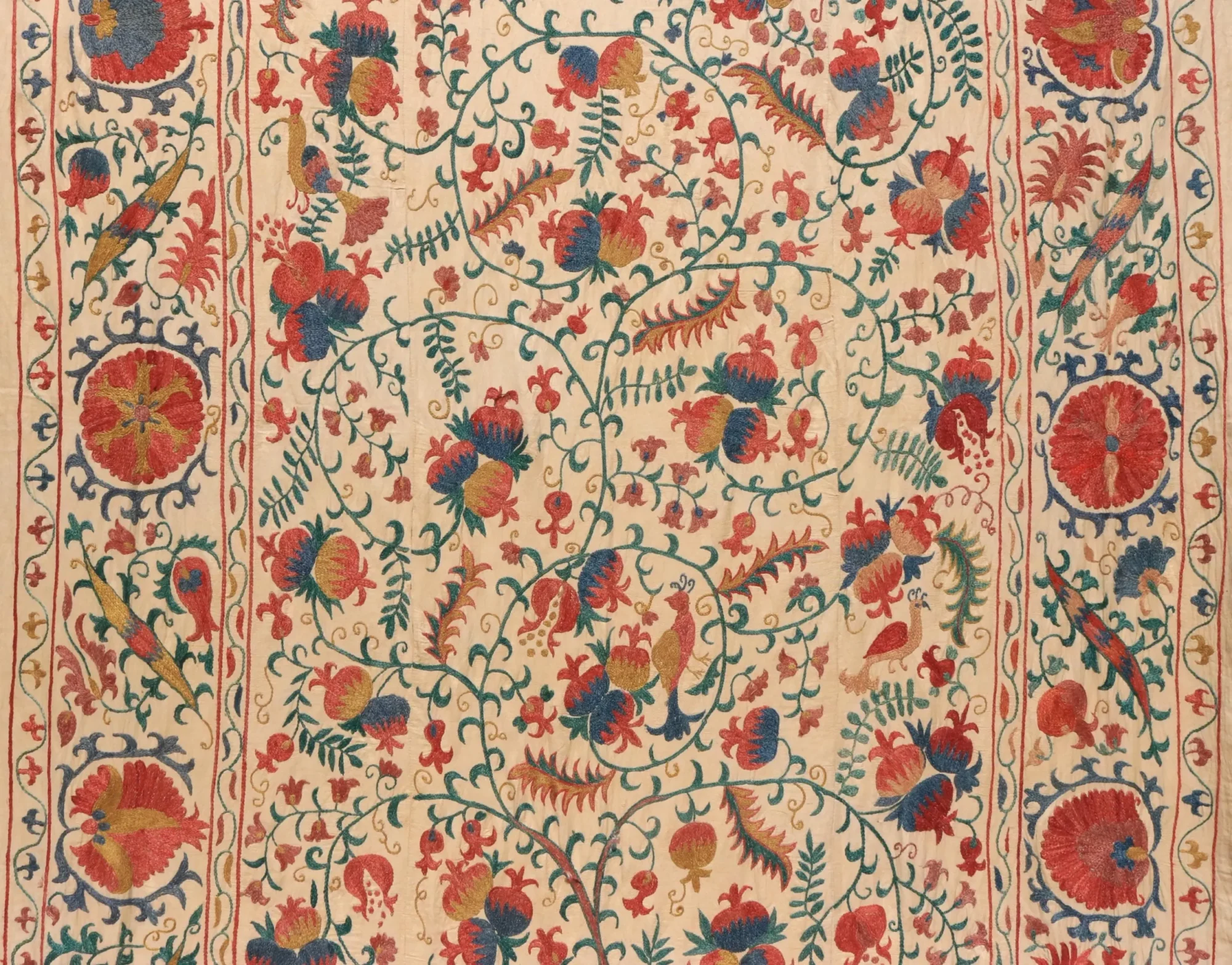 Uzbek handmade embroidery suzani. Bedspread, Bedcover, Wall hanging, Tapestry, Wall decor, Throw, tablecloth.