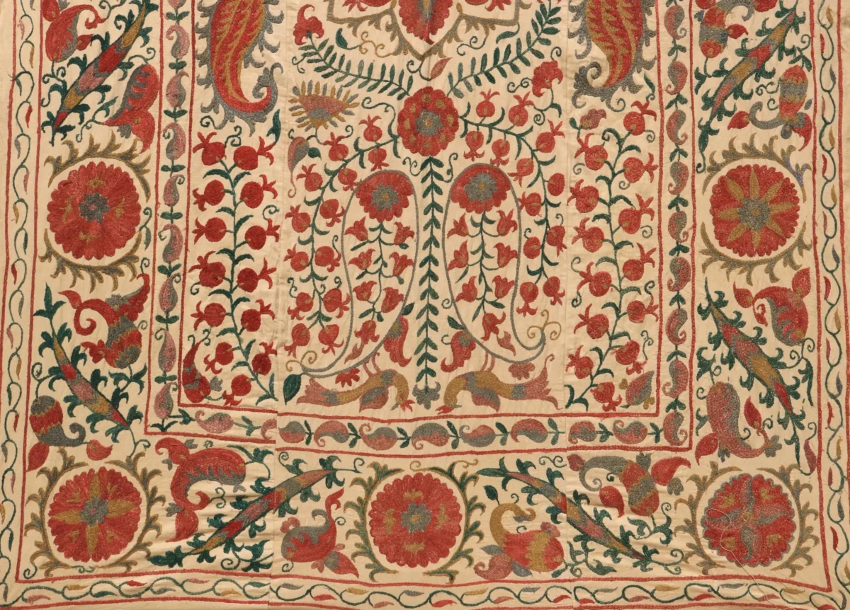 Uzbek handmade embroidery suzani. Bedspread, Bedcover, Wall hanging, Tapestry, Wall decor, Throw, tablecloth.