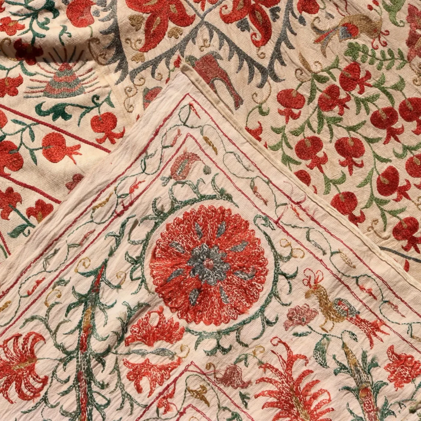 Uzbek handmade embroidery suzani. Bedspread, Bedcover, Wall hanging, Tapestry, Wall decor, Throw, tablecloth.