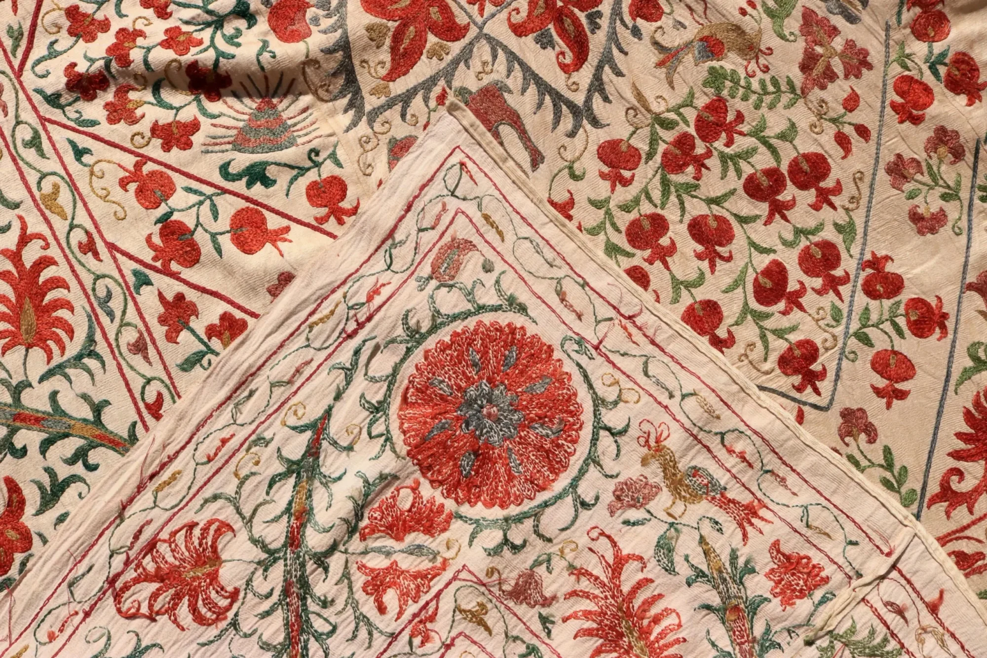 Uzbek handmade embroidery suzani. Bedspread, Bedcover, Wall hanging, Tapestry, Wall decor, Throw, tablecloth.