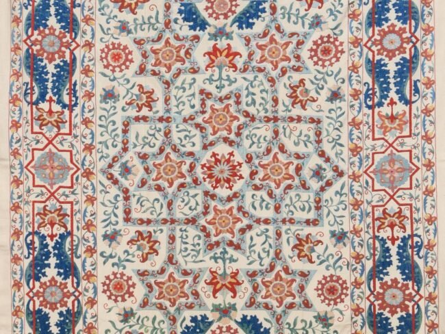 Uzbek handmade embroidery suzani. Bedspread, Bedcover, Wall hanging, Tapestry, Wall decor, Throw, tablecloth.