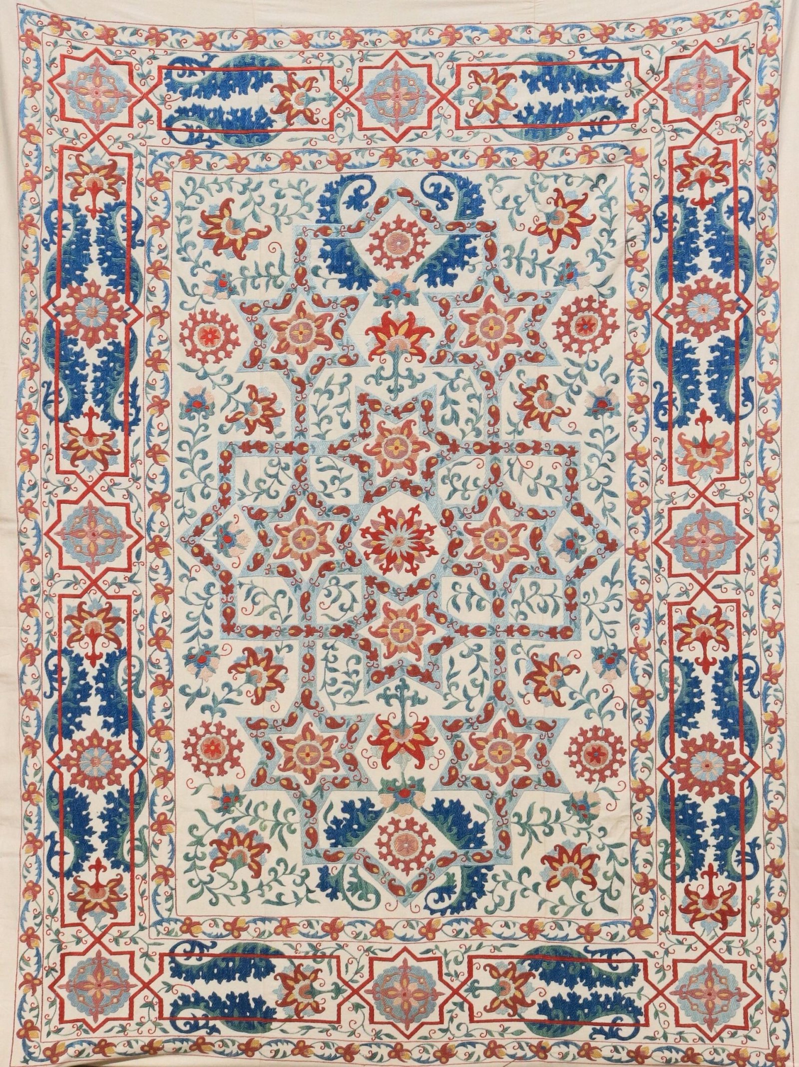 Uzbek handmade embroidery suzani. Bedspread, Bedcover, Wall hanging, Tapestry, Wall decor, Throw, tablecloth.