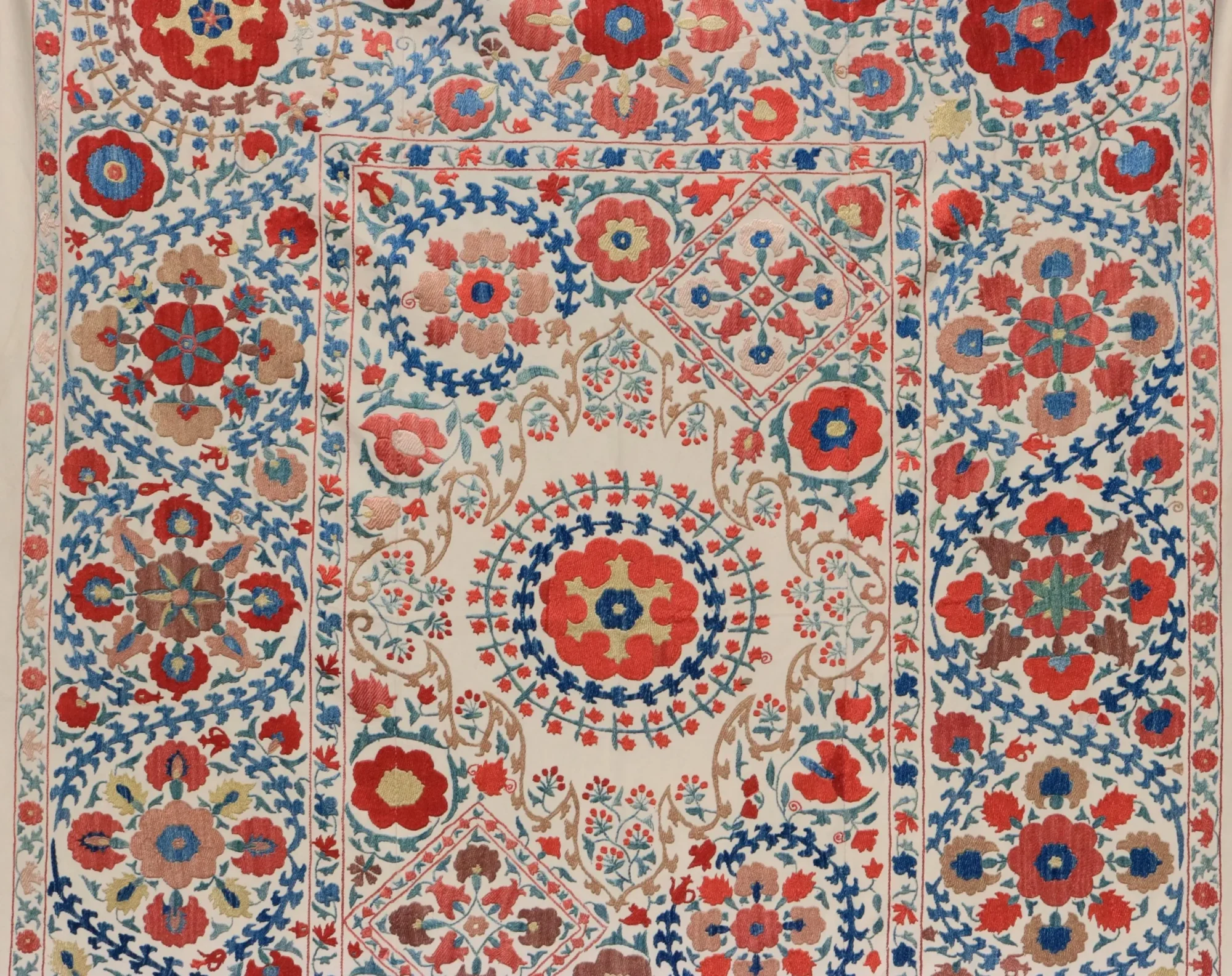 Uzbek handmade embroidery suzani. Bedspread, Bedcover, Wall hanging, Tapestry, Wall decor, Throw, tablecloth.