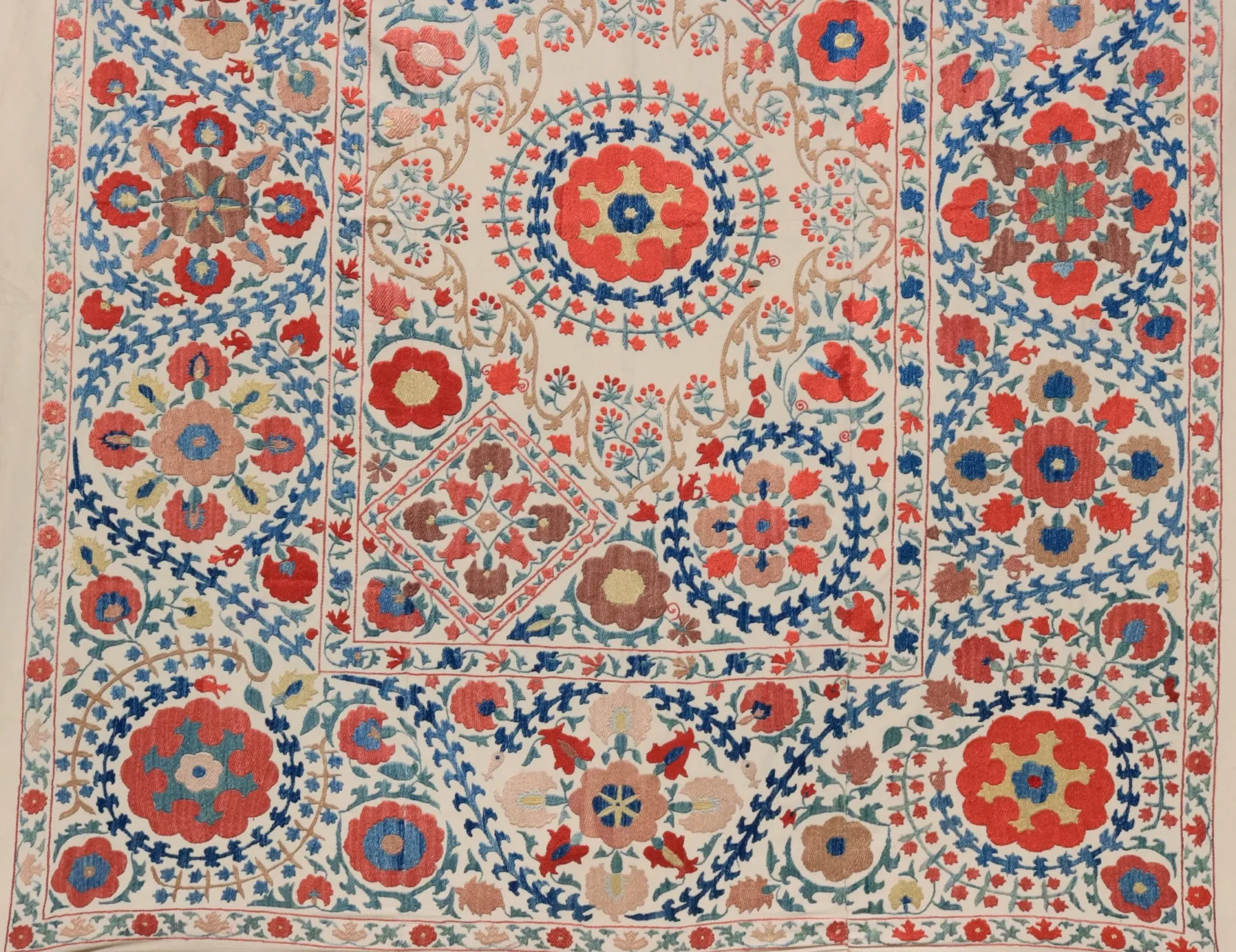 Uzbek handmade embroidery suzani. Bedspread, Bedcover, Wall hanging, Tapestry, Wall decor, Throw, tablecloth.