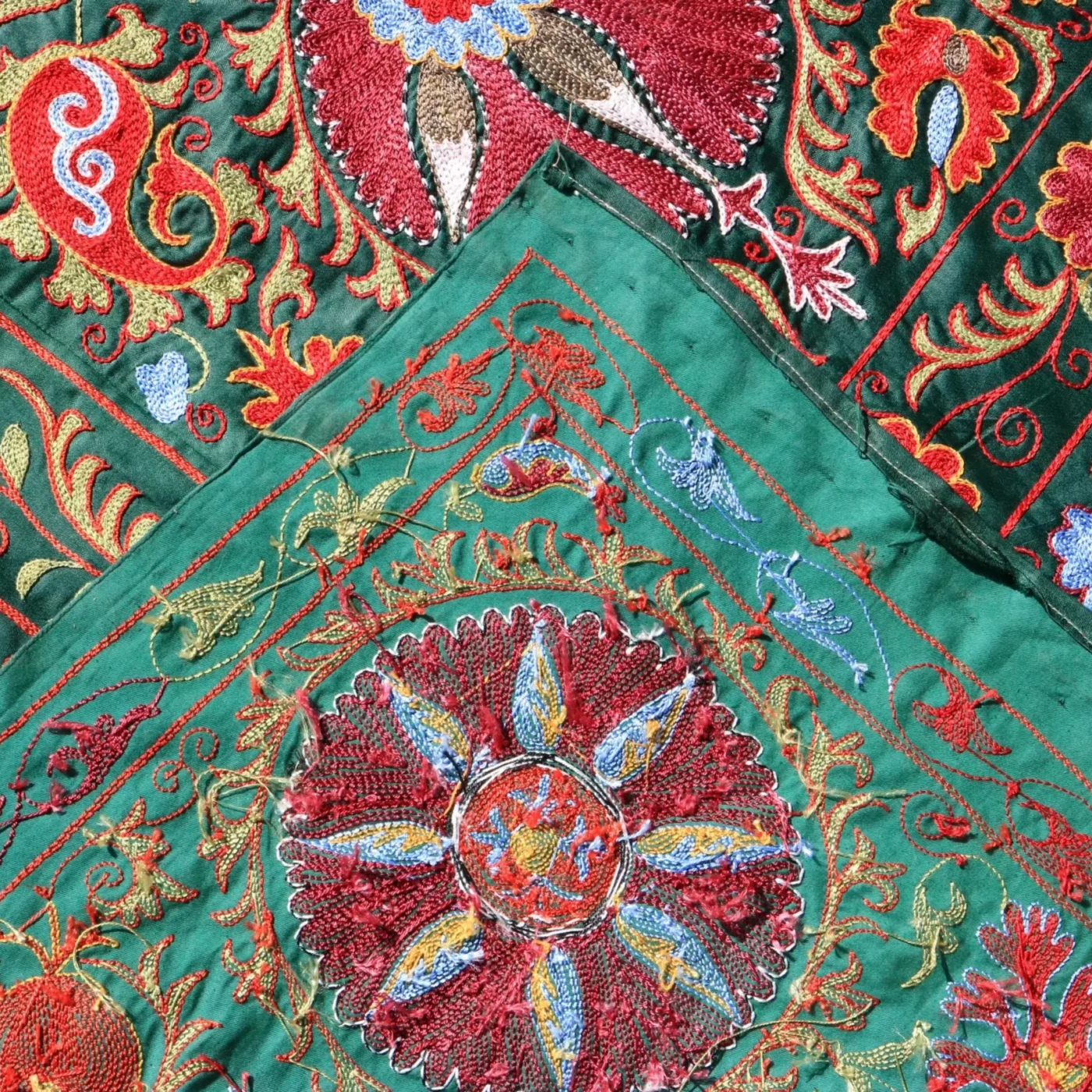 Uzbek handmade embroidery suzani. Bedspread, Bedcover, Wall hanging, Tapestry, Wall decor, Throw, tablecloth.